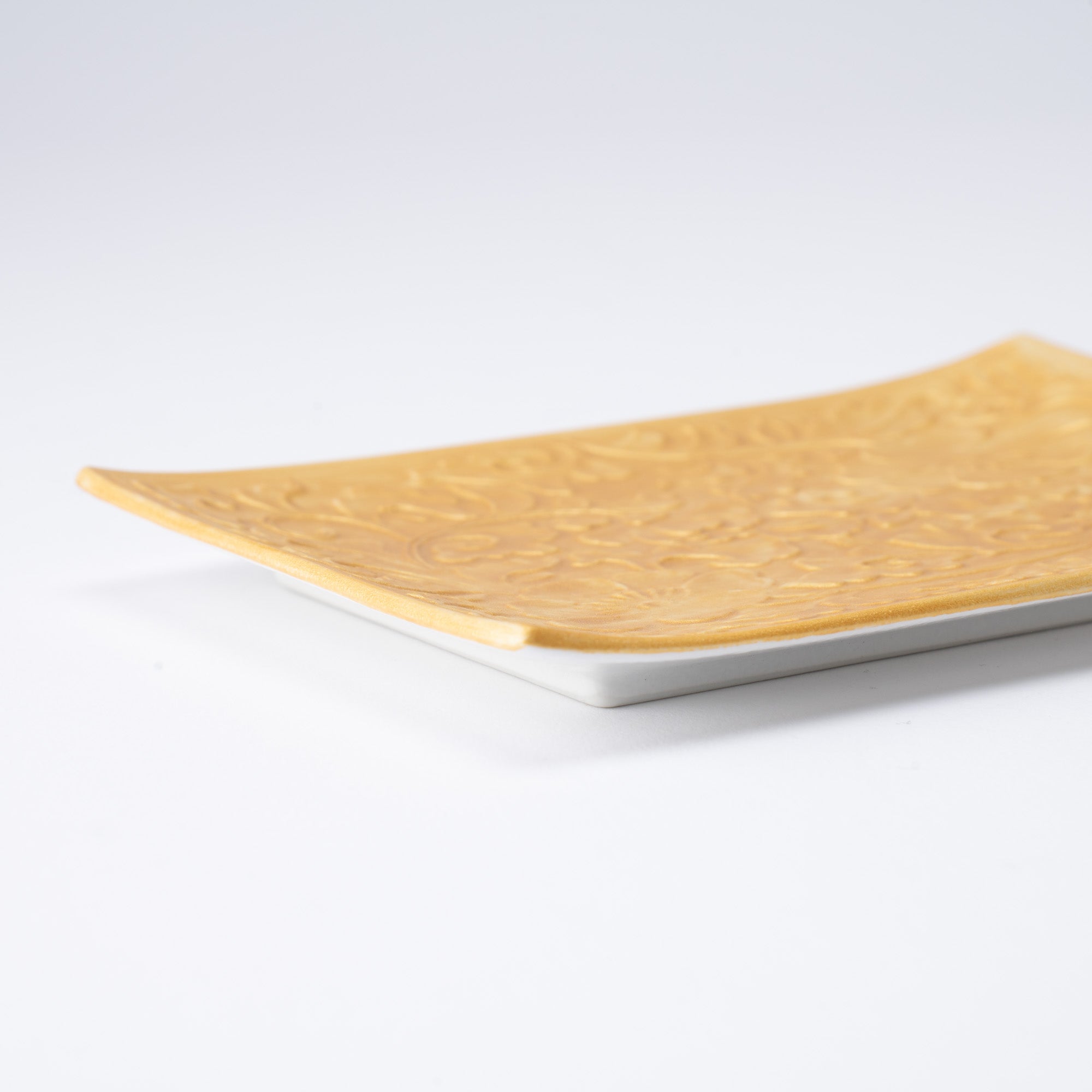 Rectangle Gold Sarasa Pattern Plate