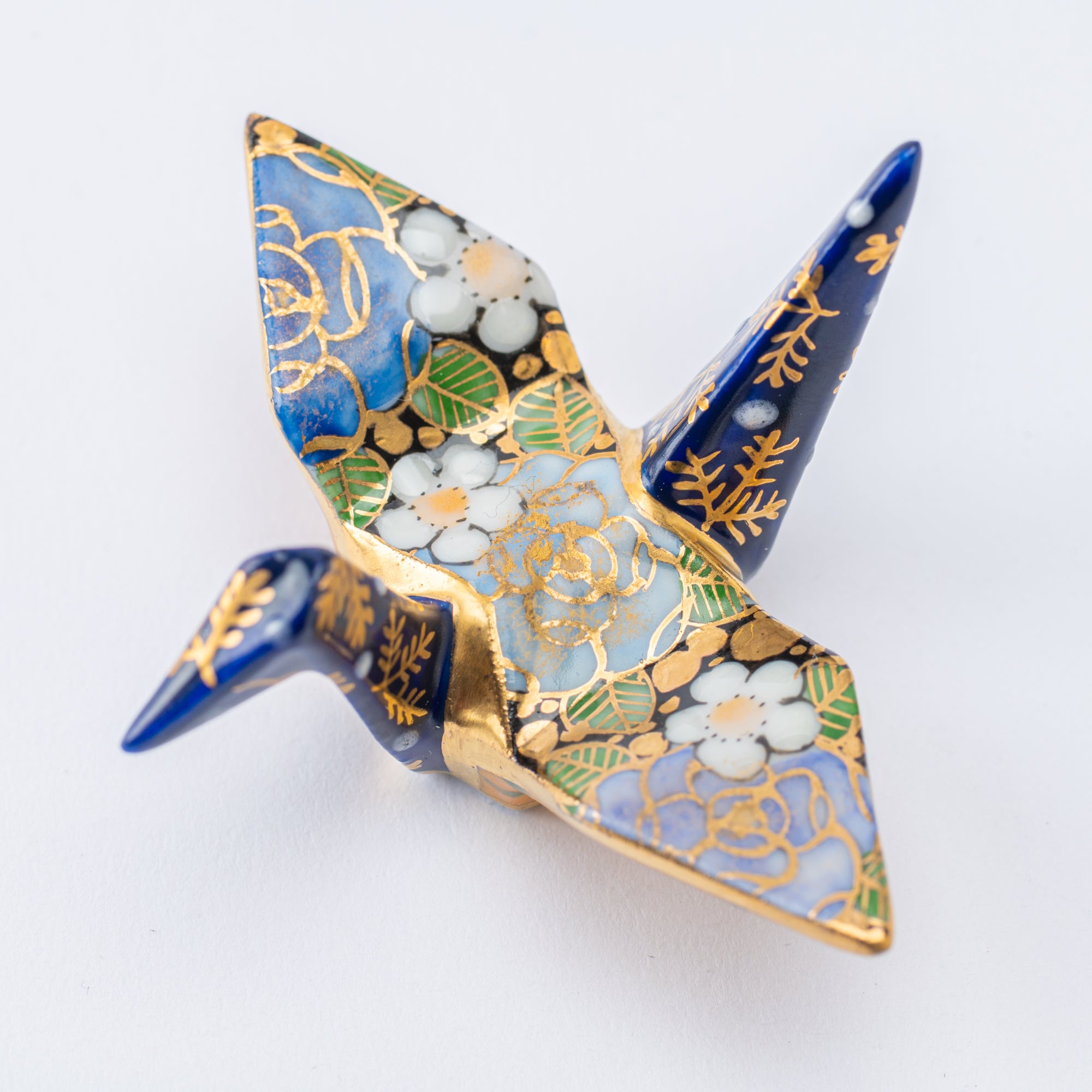 Gold-lined Origami Crane Chopstick Rest