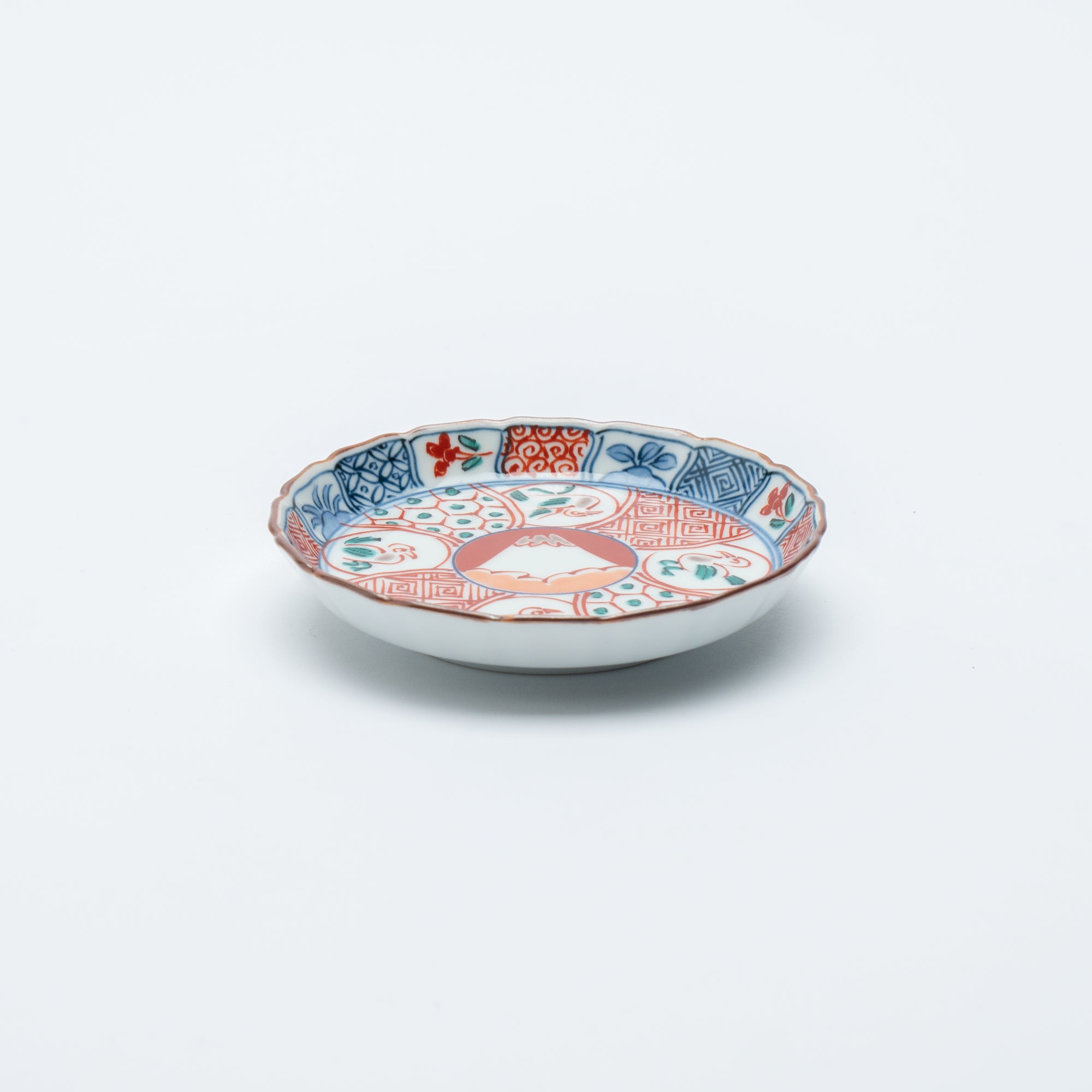 Auspicious Motifs with Mt. Fuji Sauce Plate