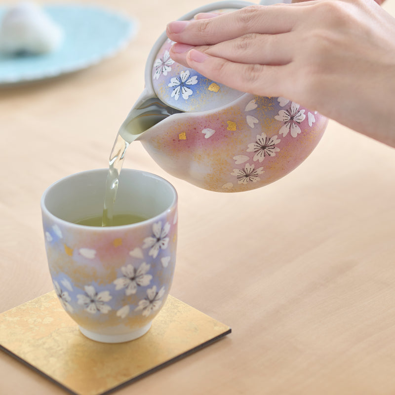 Flower Dance Kutani Japanese Teapot Set