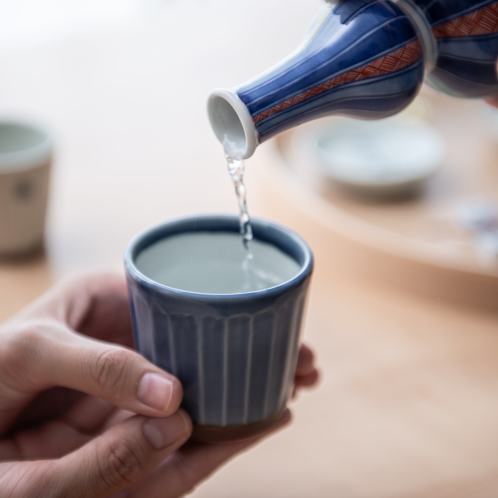 Lapis Blue Guinomi Sake Cup