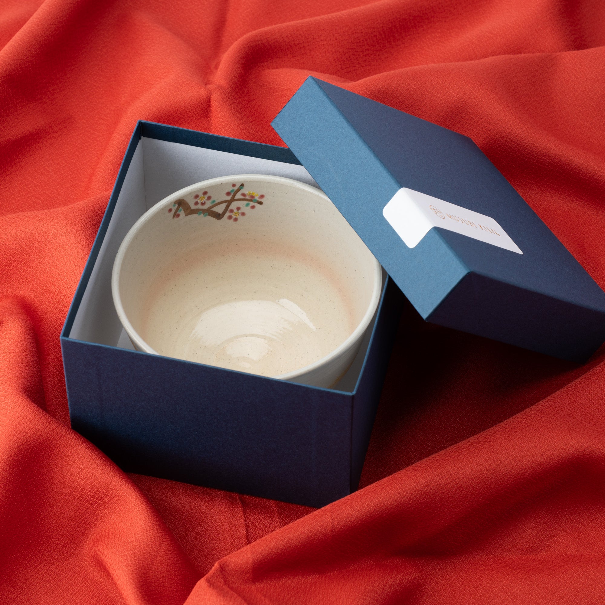 Plum Blossom and Nightingale Matcha Bowl