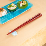 Matsukan Sound of the Sea Shell Inlay Wakasa Lacquerware Set of Two Pairs of Chopsticks 23 cm (9.1 in) / 21 cm (8.3 in) with Chopstick Rests (Set of Two)