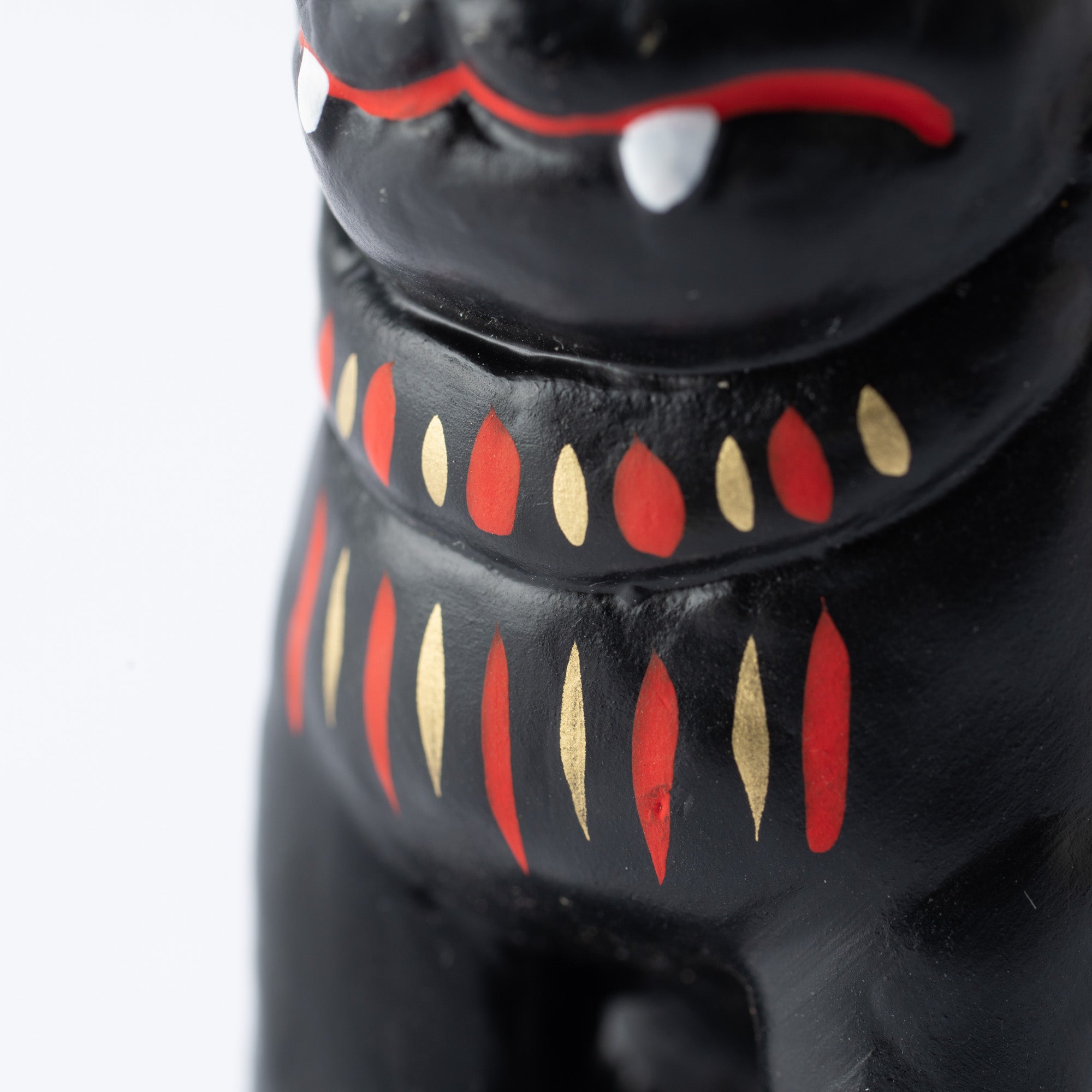 Black Komainu Ungyo Figurine