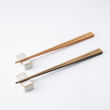 Matsukan Square Shiratake Kyoto Bamboo Wakasa Lacquerware Chopsticks Set of Two Pairs of Chopsticks 24 cm (9.4 in)