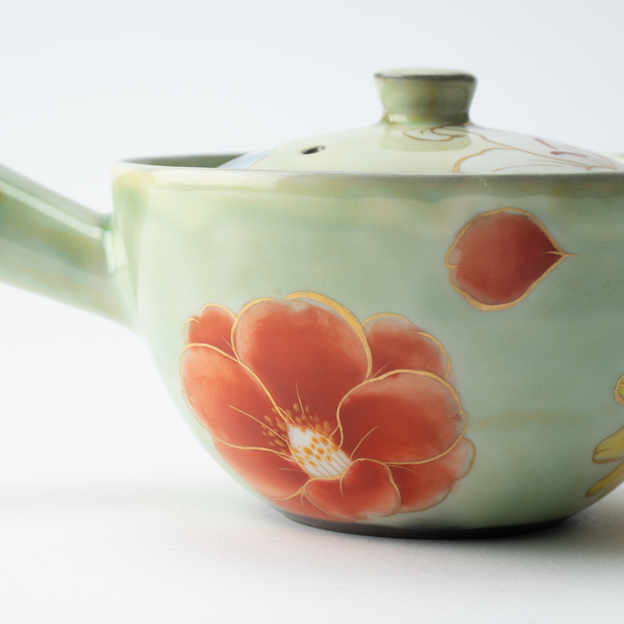 Colorful Floral Japanese Teapot