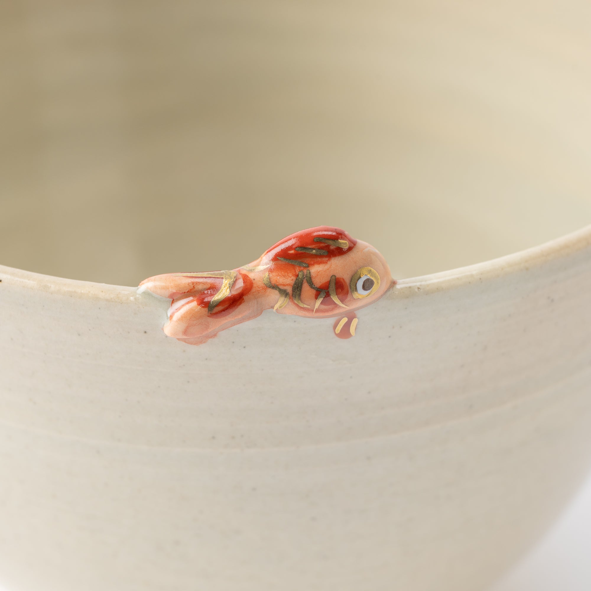 Bubbly Goldfish Matcha Bowl Chawan