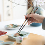Golden Sakura Yamanaka Lacquerware Set of Two Pairs of Chopsticks 23cm/9in