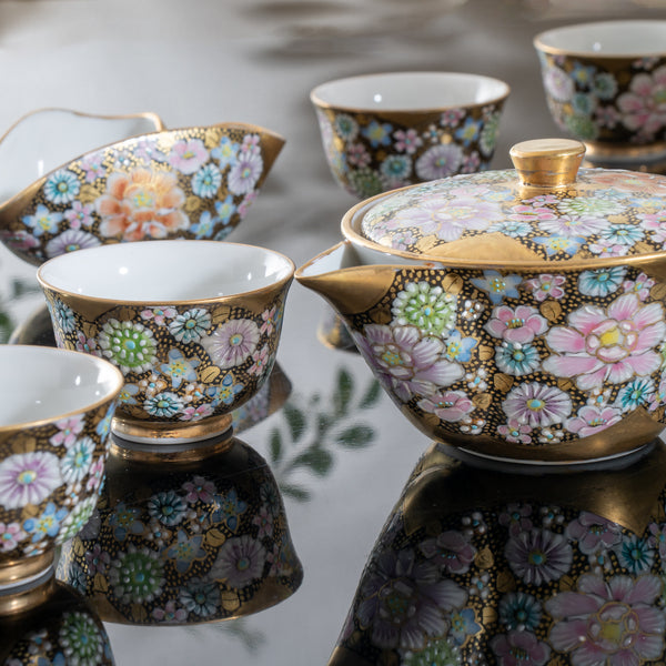 Taka Toshifumi Hanazume Houhin Japanese Teapot Set with 5 Tea cups