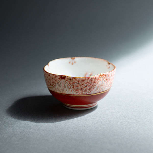 Fukushima Reiko Akae-Saibyo Gourd Kutani Sake Cup