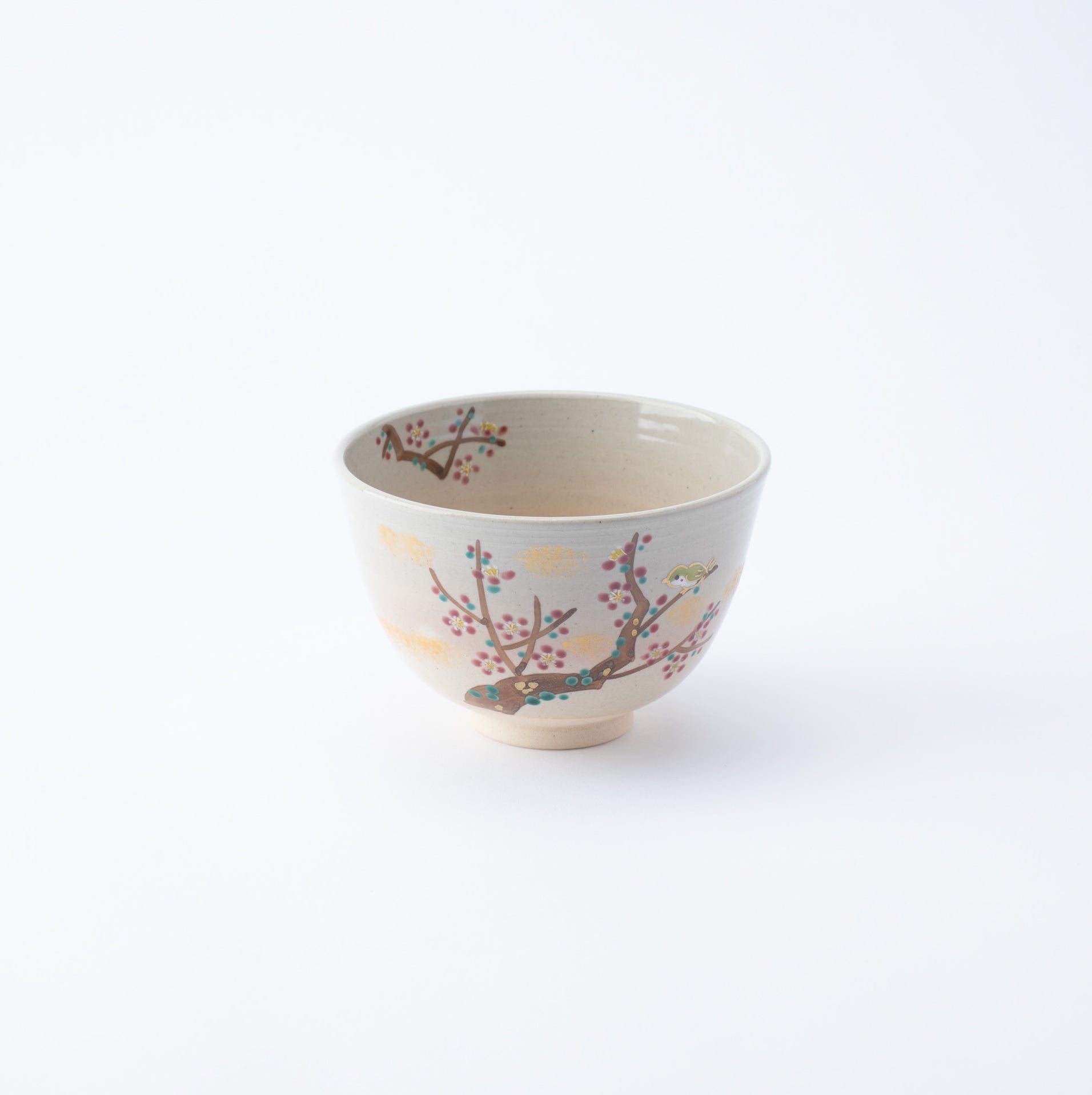 Plum Blossom and Nightingale Matcha Bowl