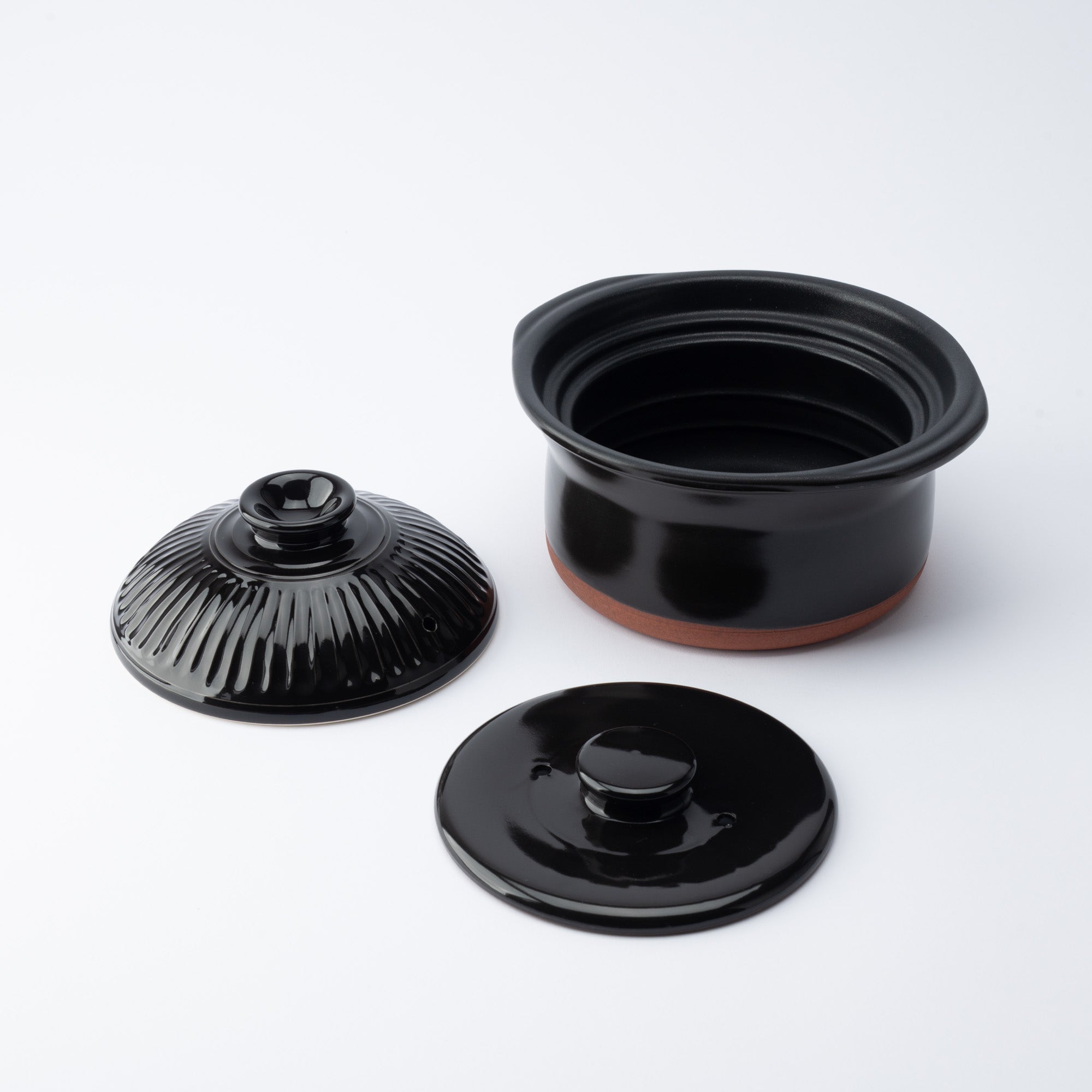 Kikka Black IH-Compatible Donabe Rice Cooker 2 Rice Cooker Cups (2 Gou)