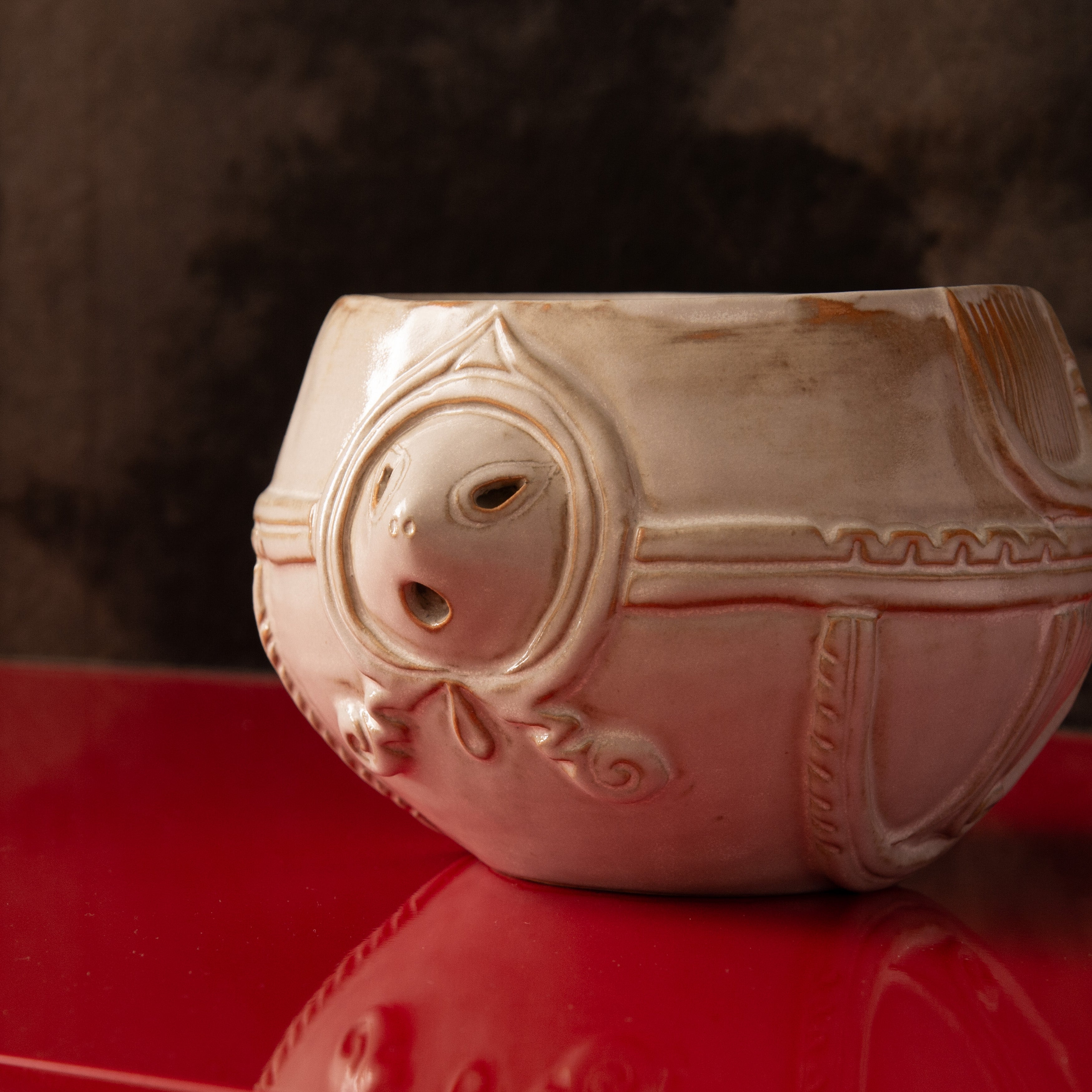 Taido White Jomon Cachepot