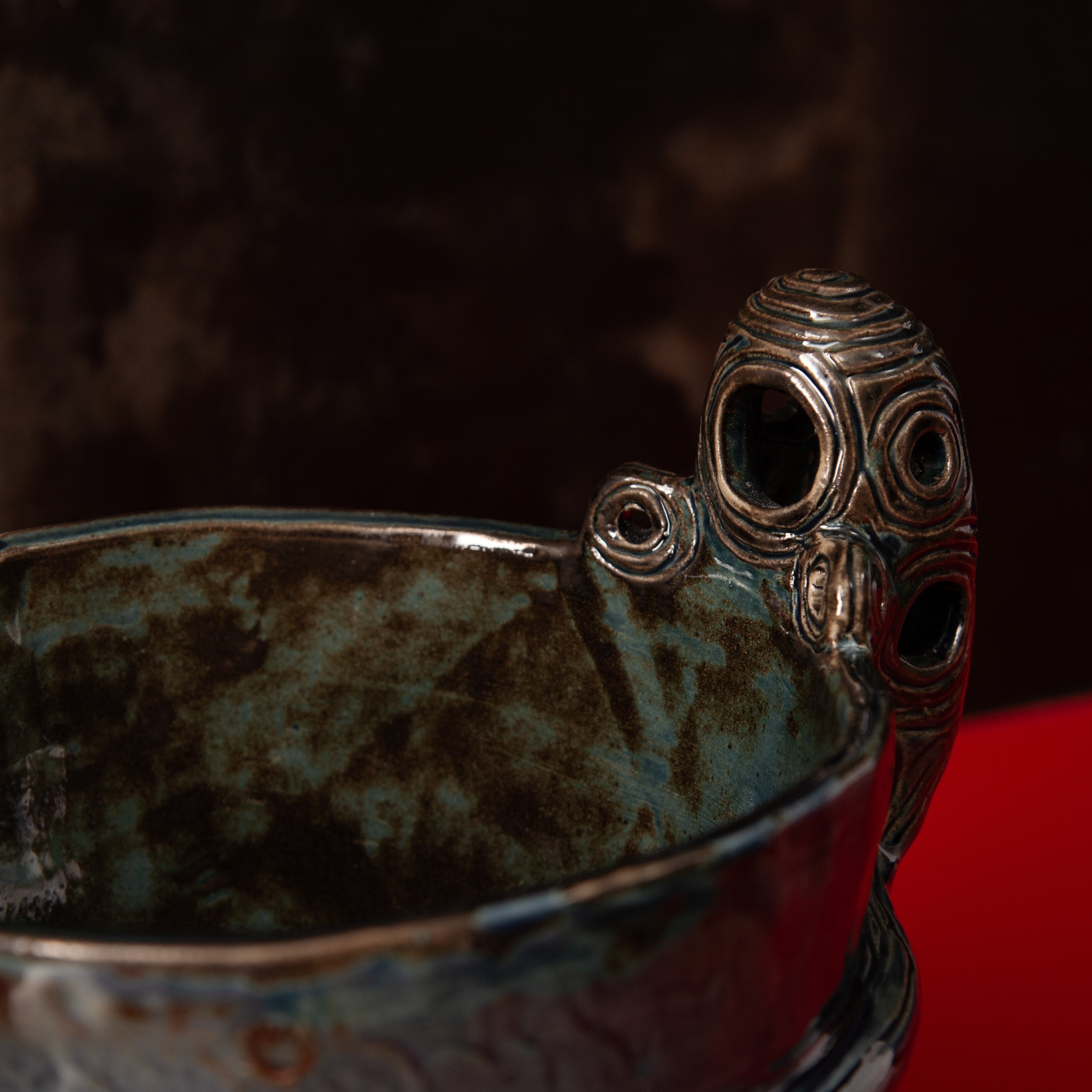 Suien Blue Jomon Cachepot