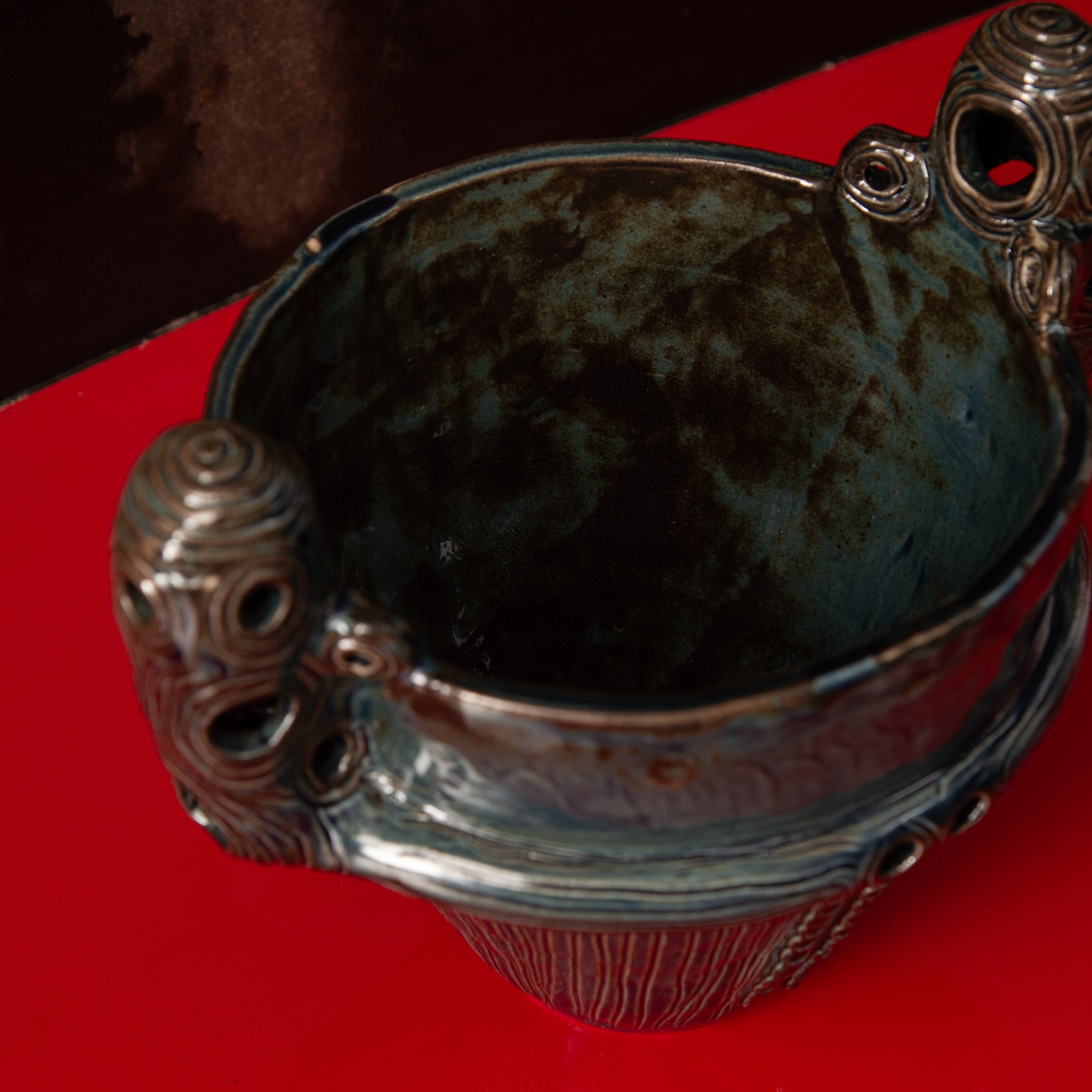 Suien Blue Jomon Cachepot