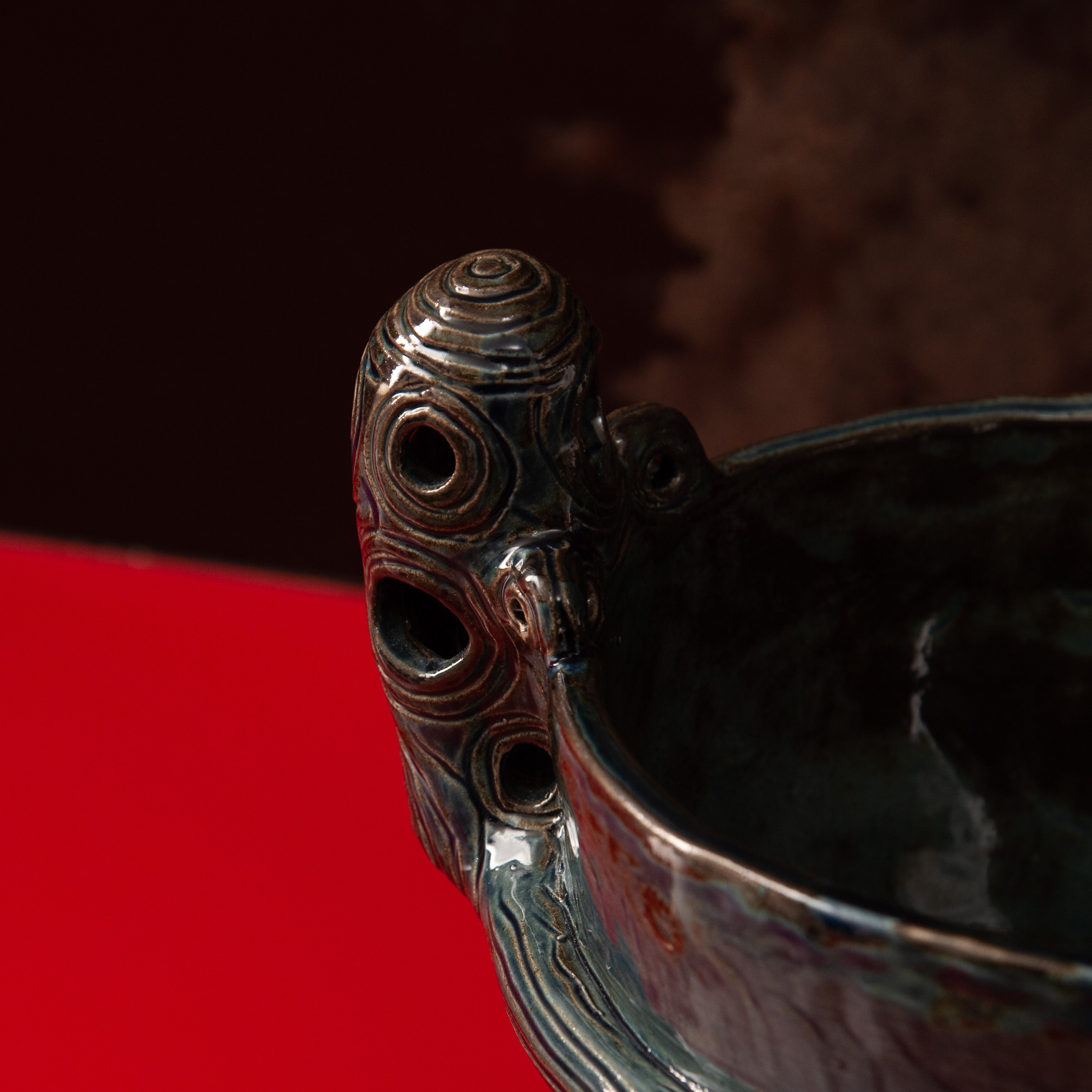 Suien Blue Jomon Cachepot