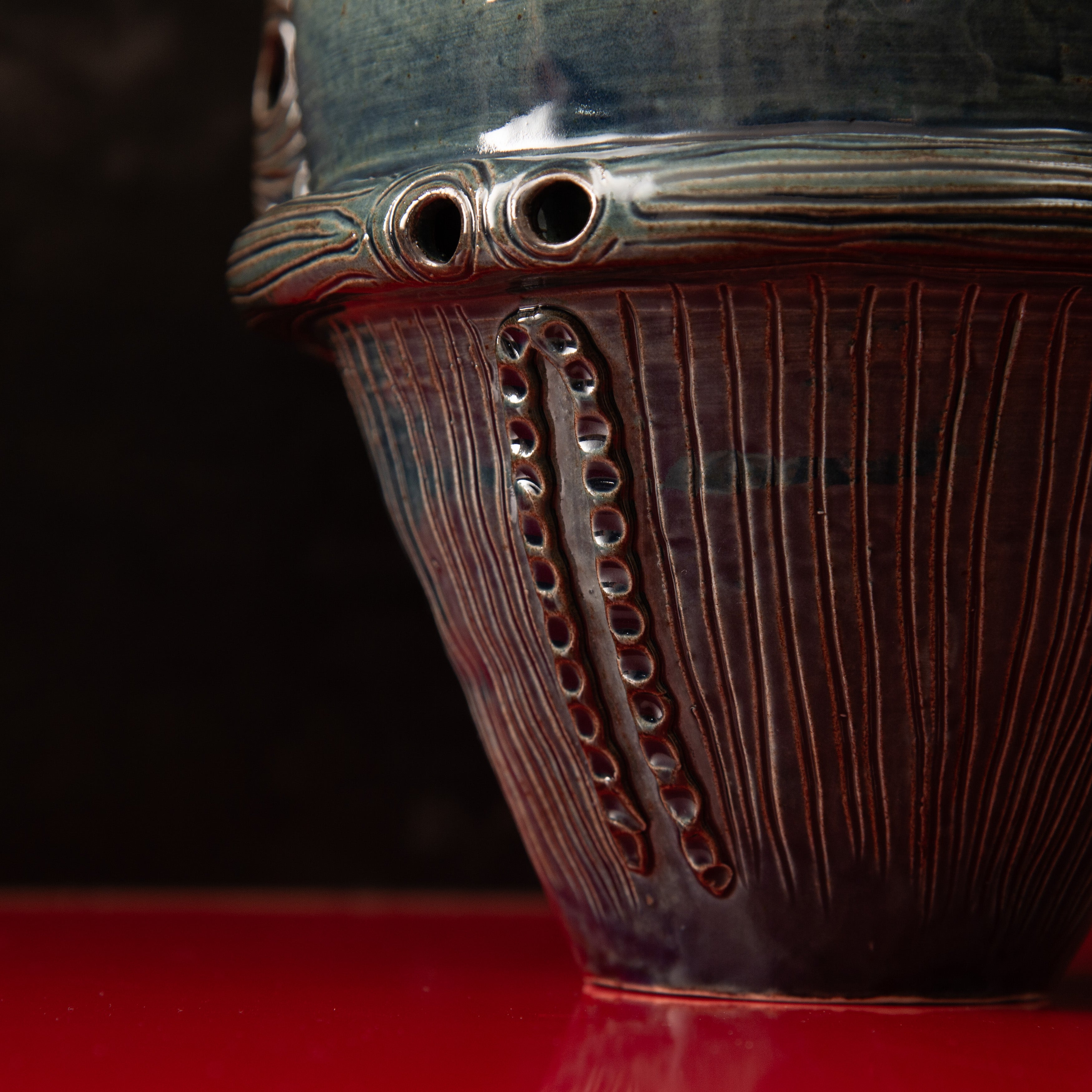 Suien Blue Jomon Cachepot