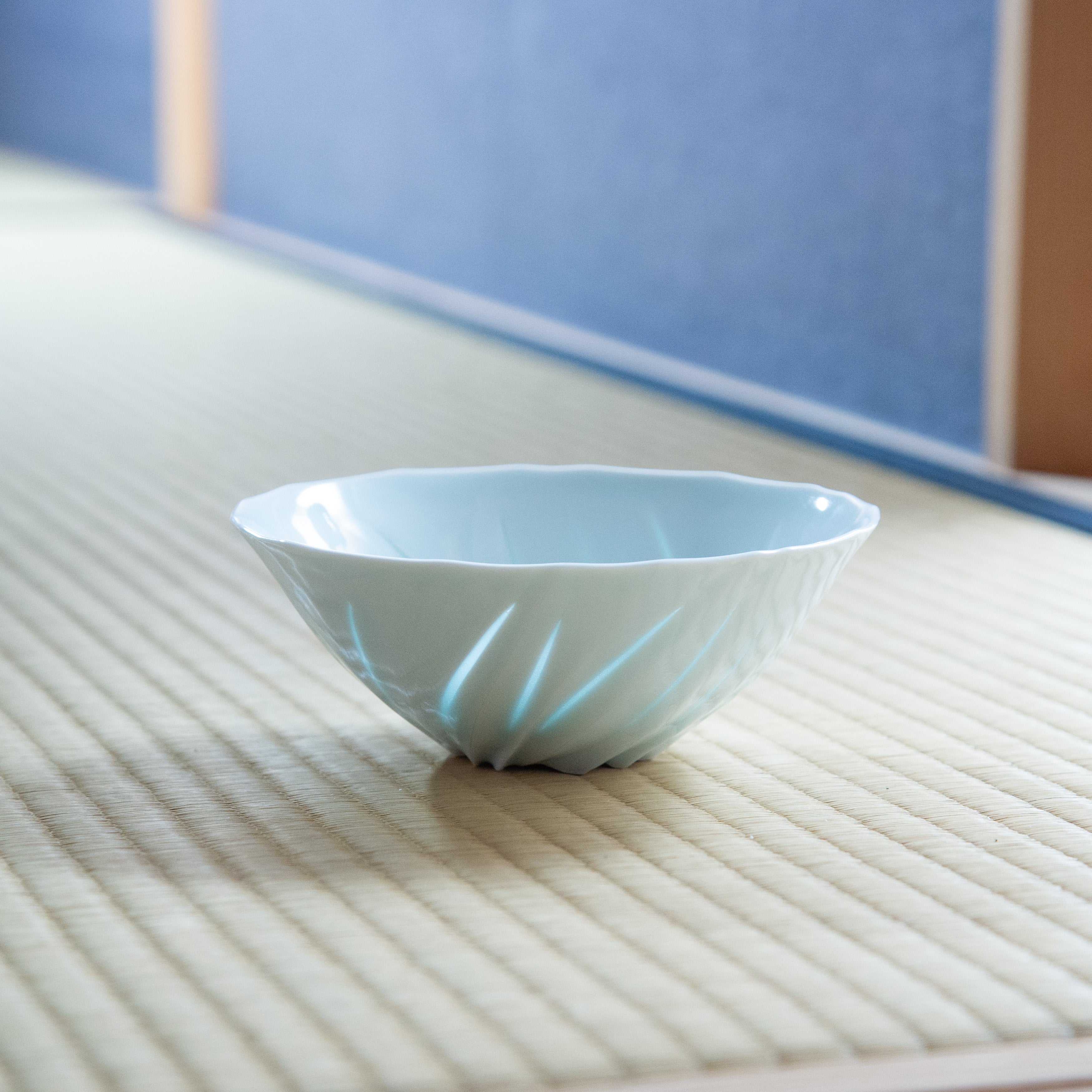 Clad in Light Faceted Matcha Bowl