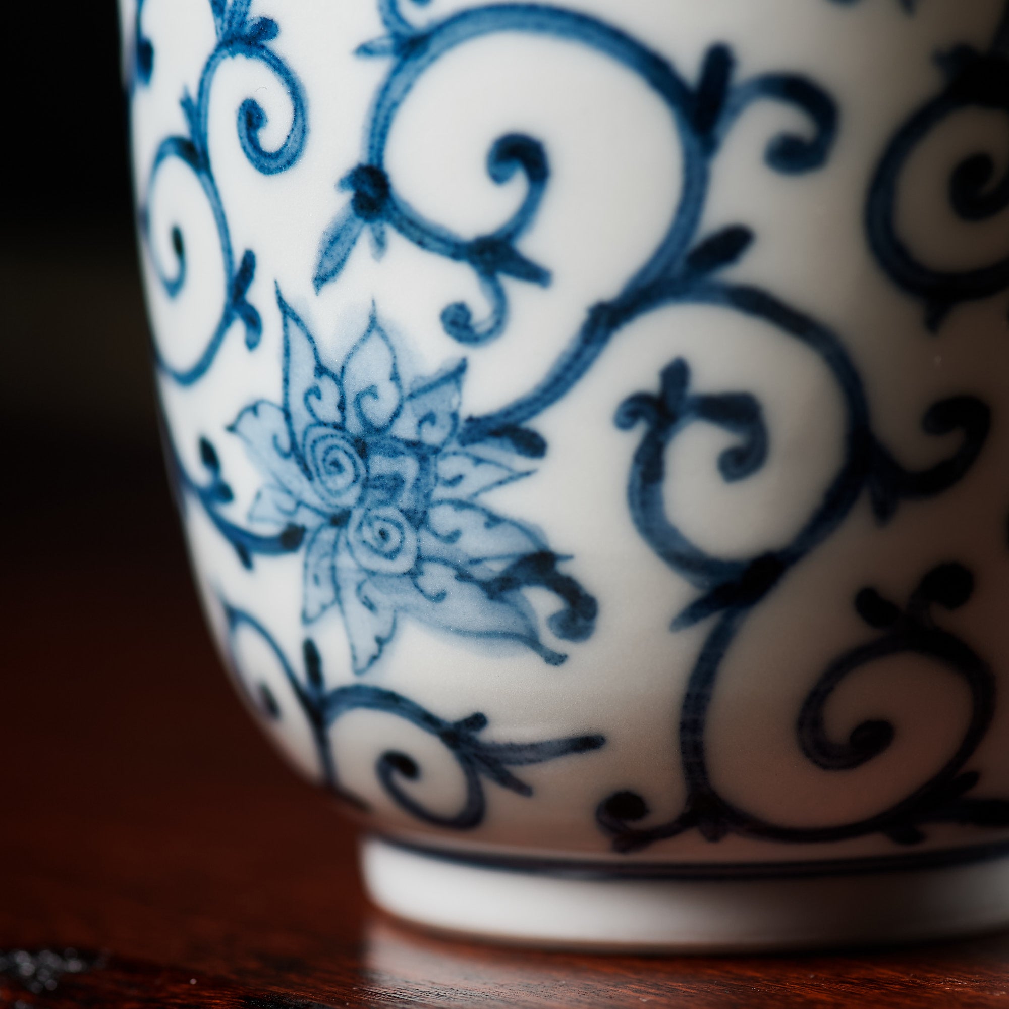 Blue Peony and Arabesque Mug