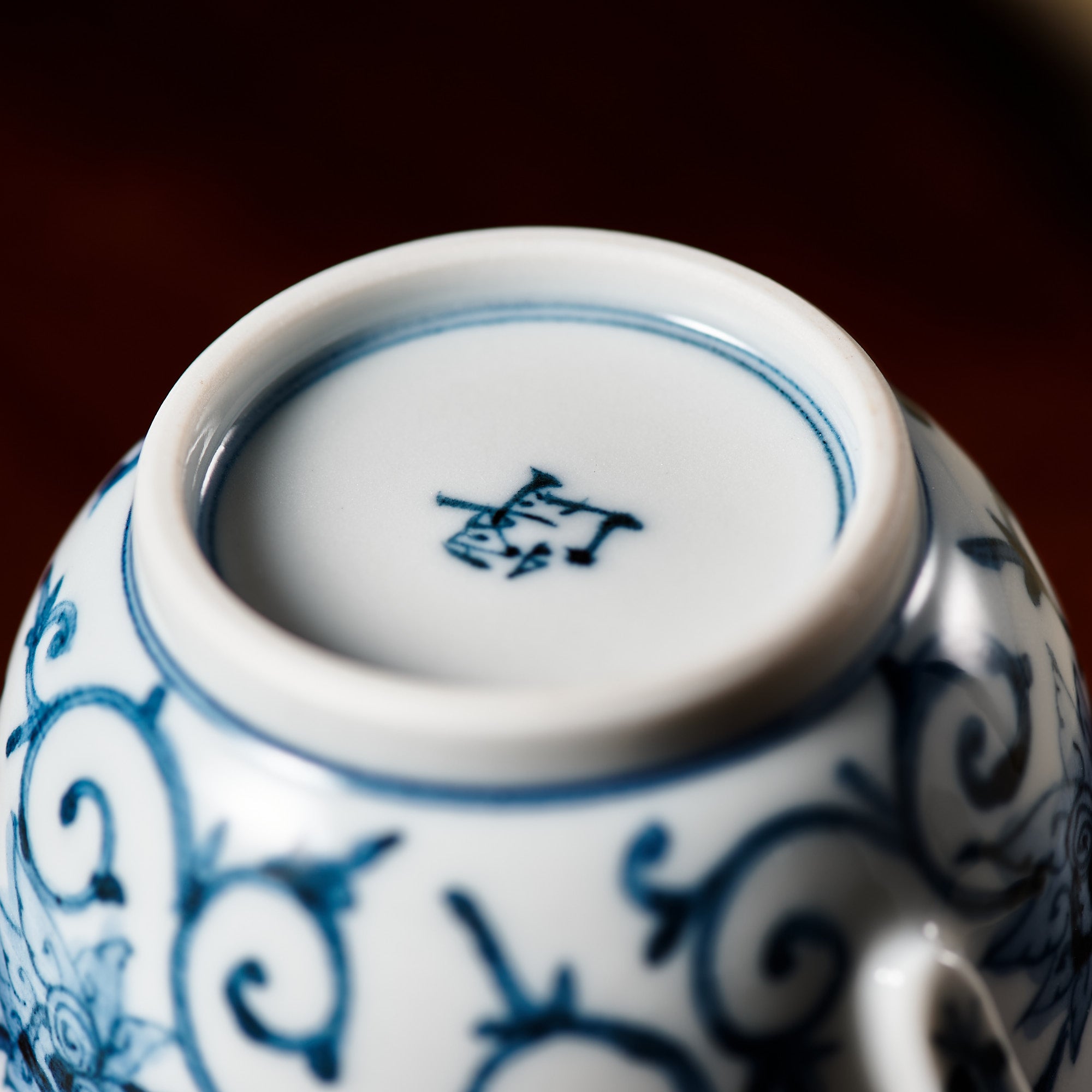 Blue Peony and Arabesque Mug