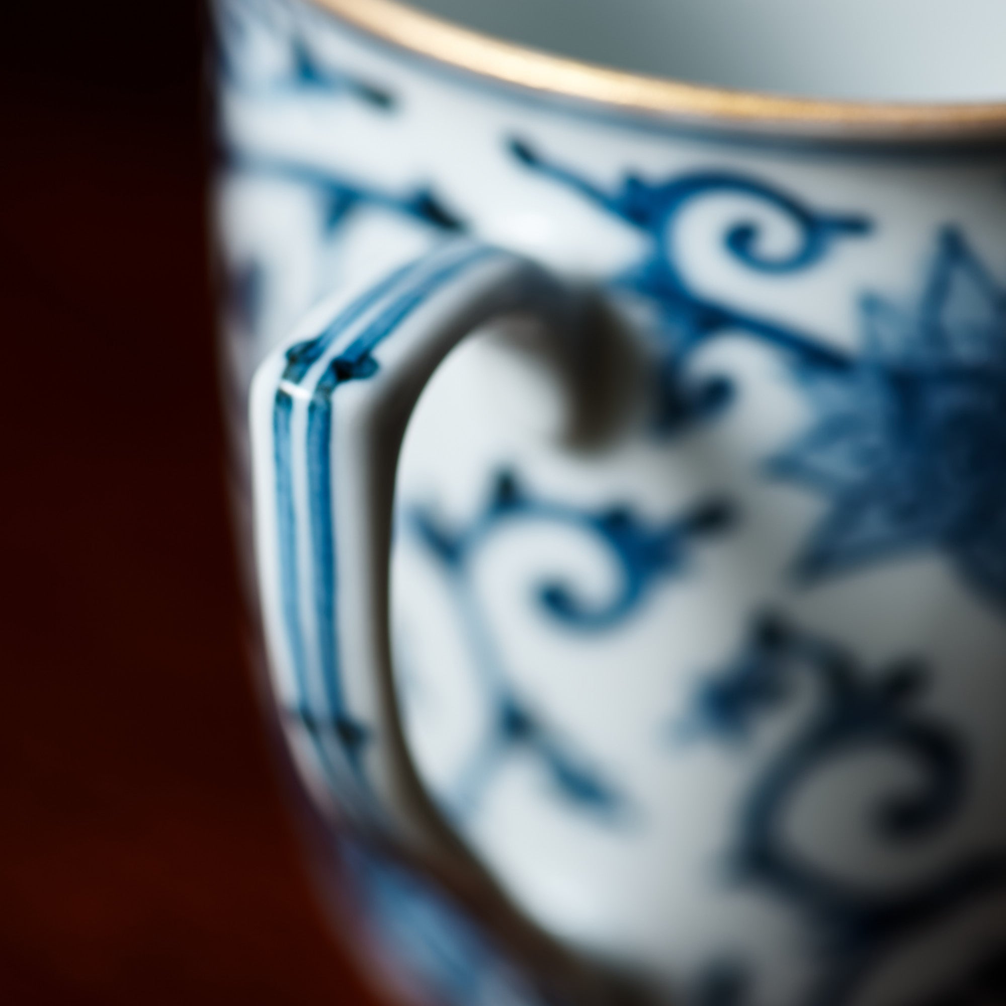 Blue Peony and Arabesque Mug