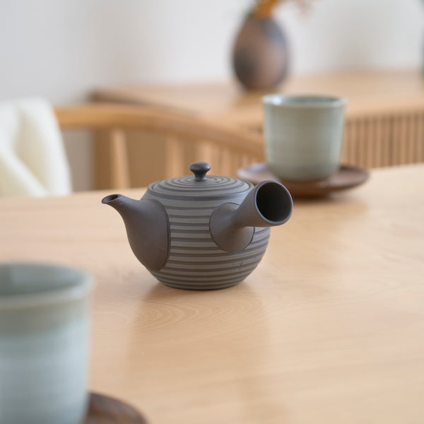 Horyu Black Tokoname Japanese Teapot 12.2oz(360ml)-Sawayaka