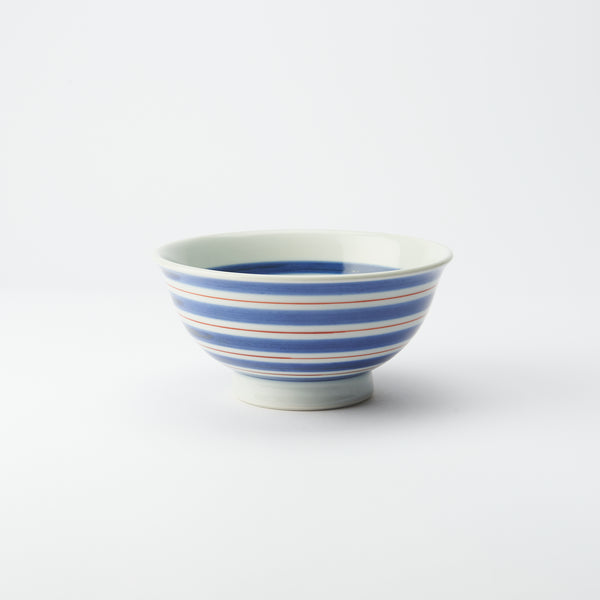 Baizan Kiln Gosu and Red Line Tobe Donburi Bowl S