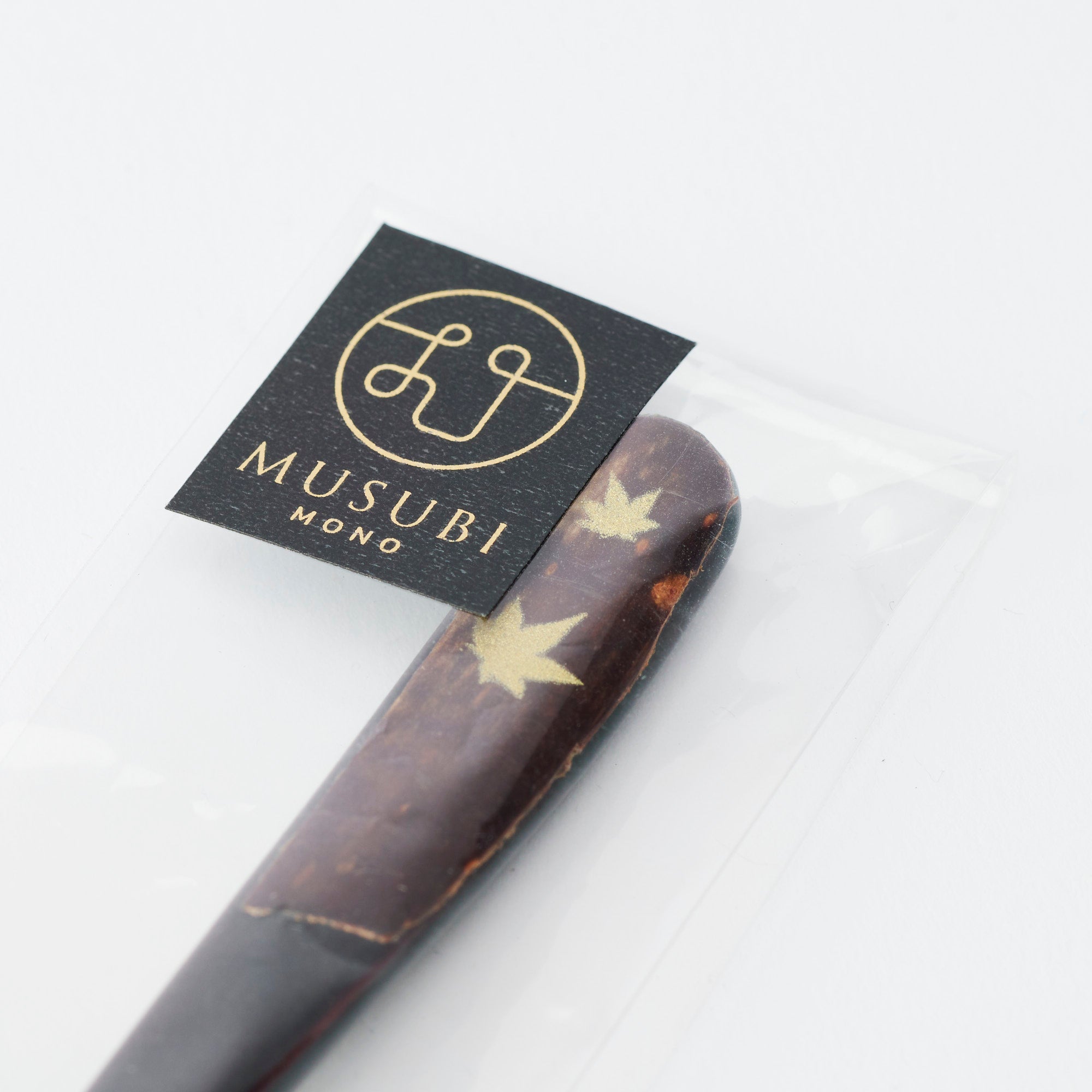 Musubi Mono Golden Maple Leaf Dessert Spoon