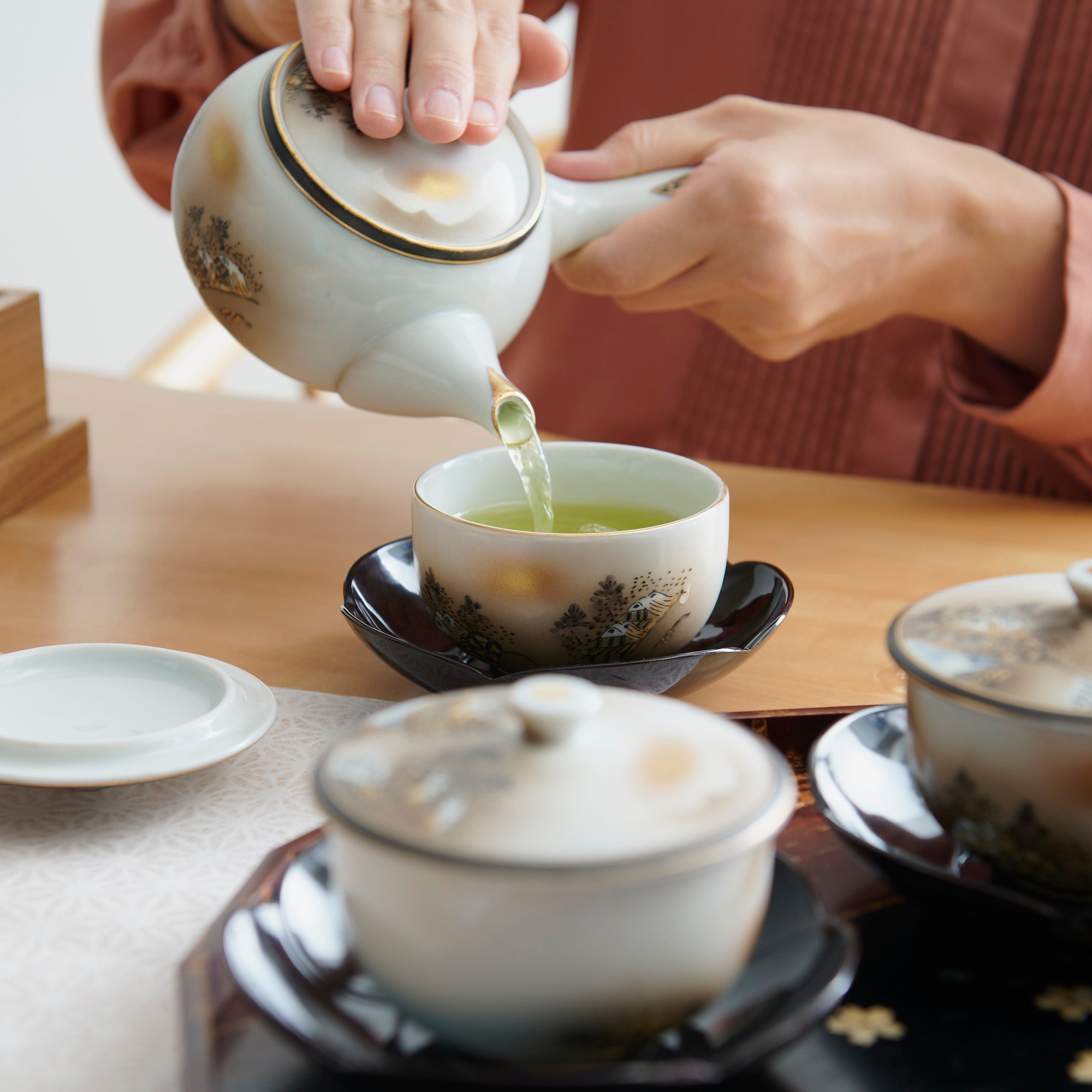 Boku Sansui Japanese Teapot Set