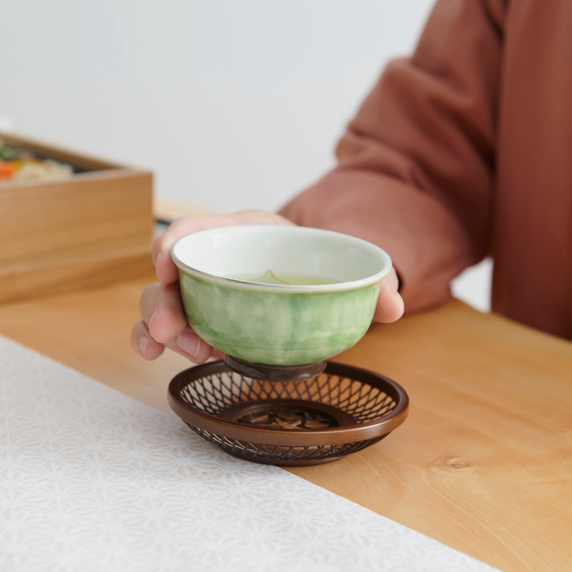 Colorful Floral Japanese Teacup