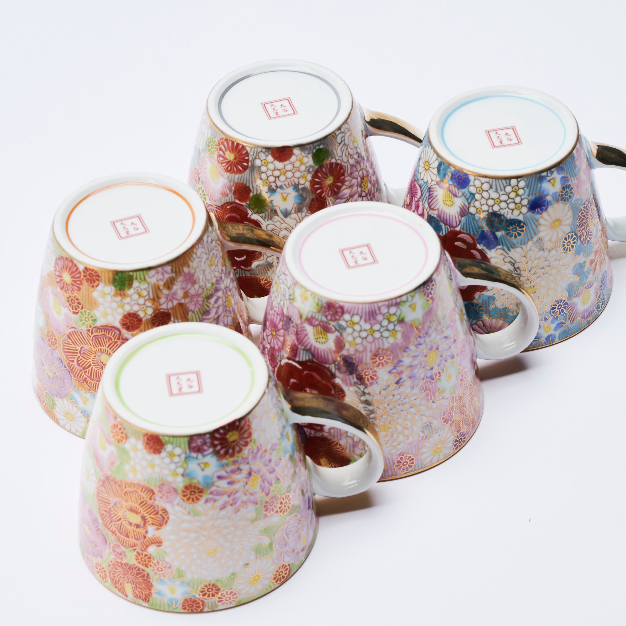 Hanazume Gold-lining Floral Mug