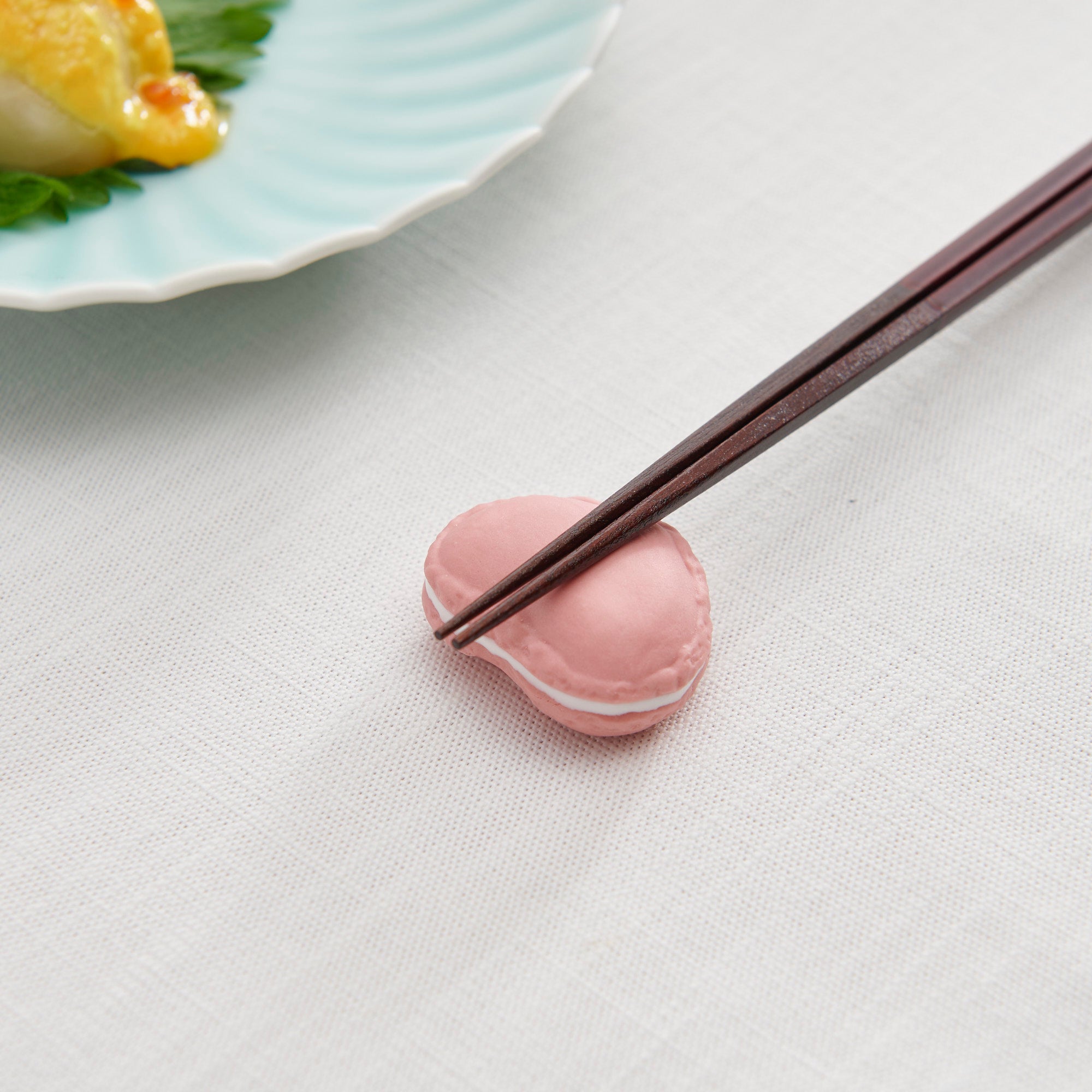 Heart-Shaped Macaron Chopstick Rest