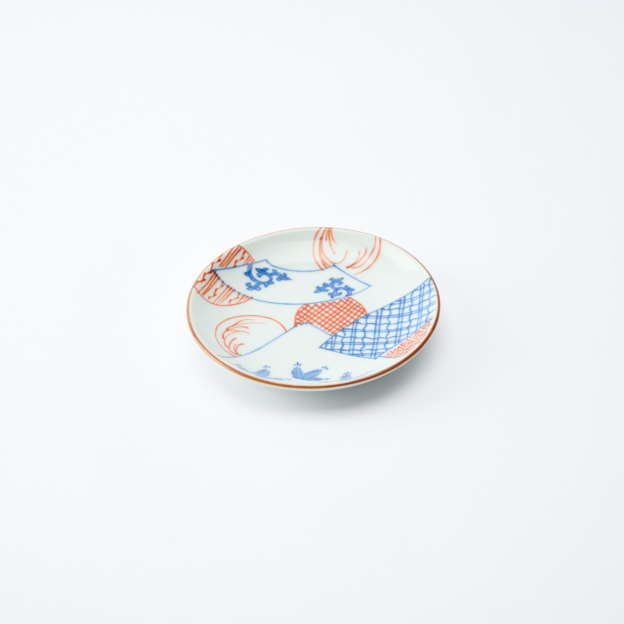 Fan-Shaped Motif with Mt. Fuji Sauce Plate