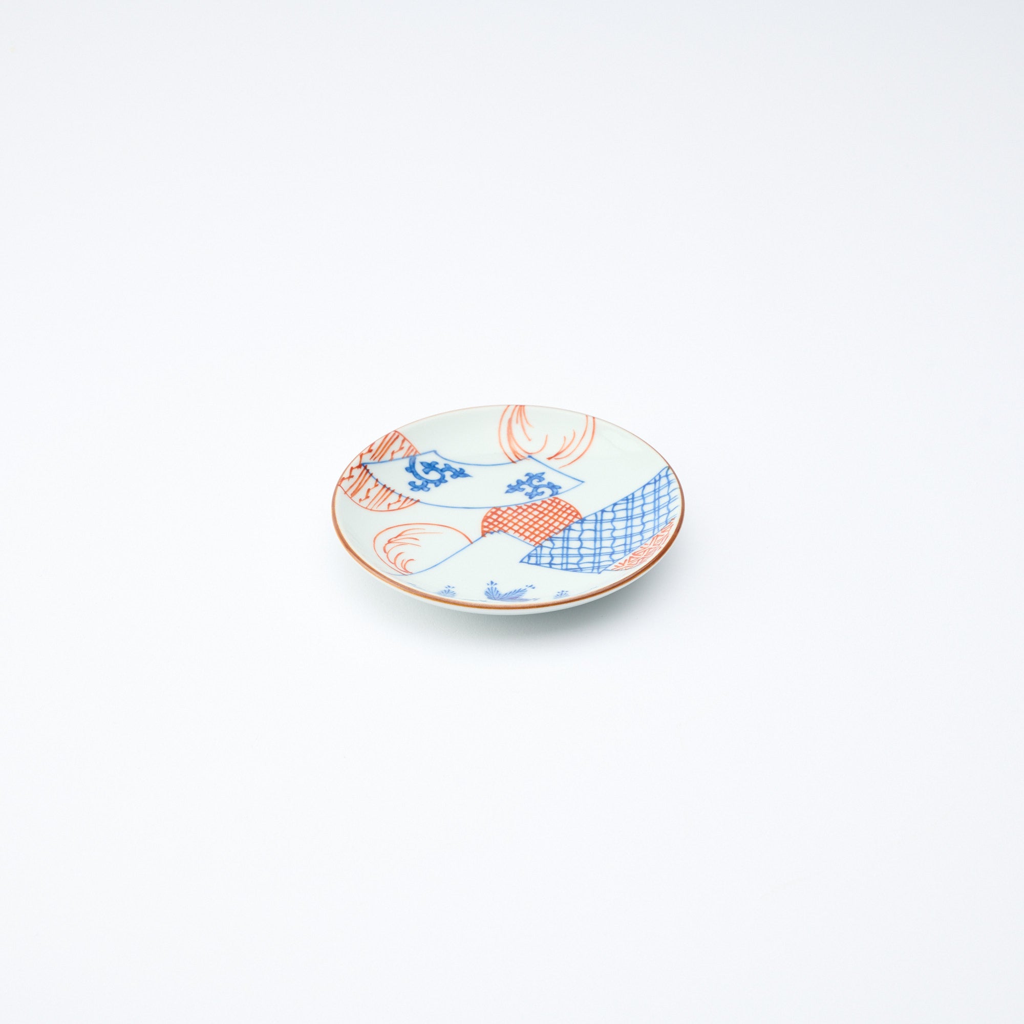 Fan-Shaped Motif with Mt. Fuji Sauce Plate