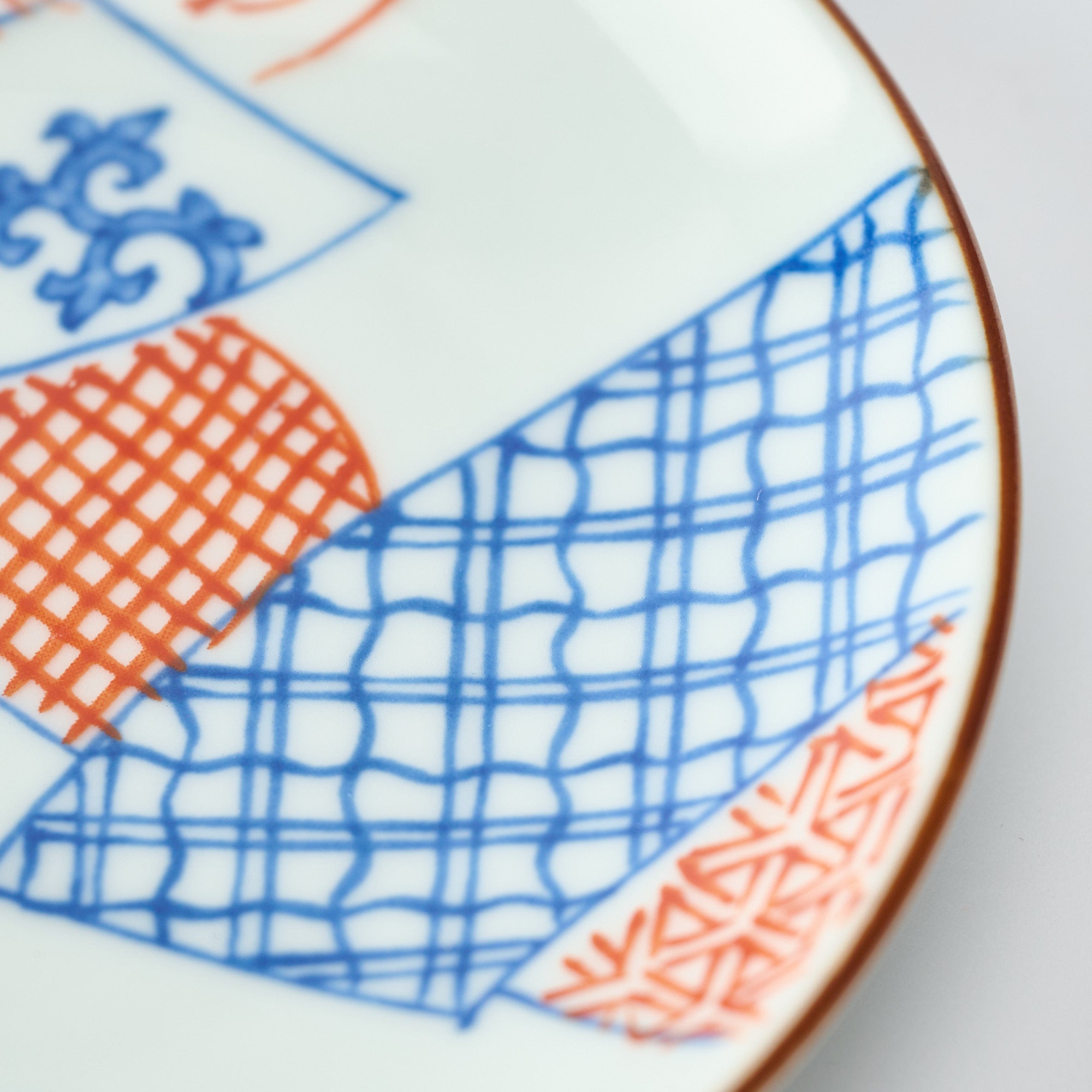 Fan-Shaped Motif with Mt. Fuji Sauce Plate