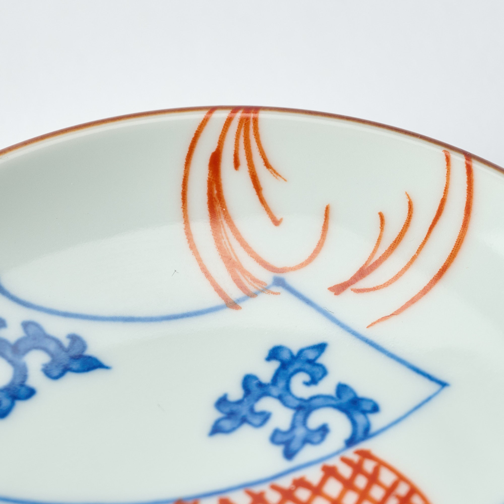 Fan-Shaped Motif with Mt. Fuji Sauce Plate