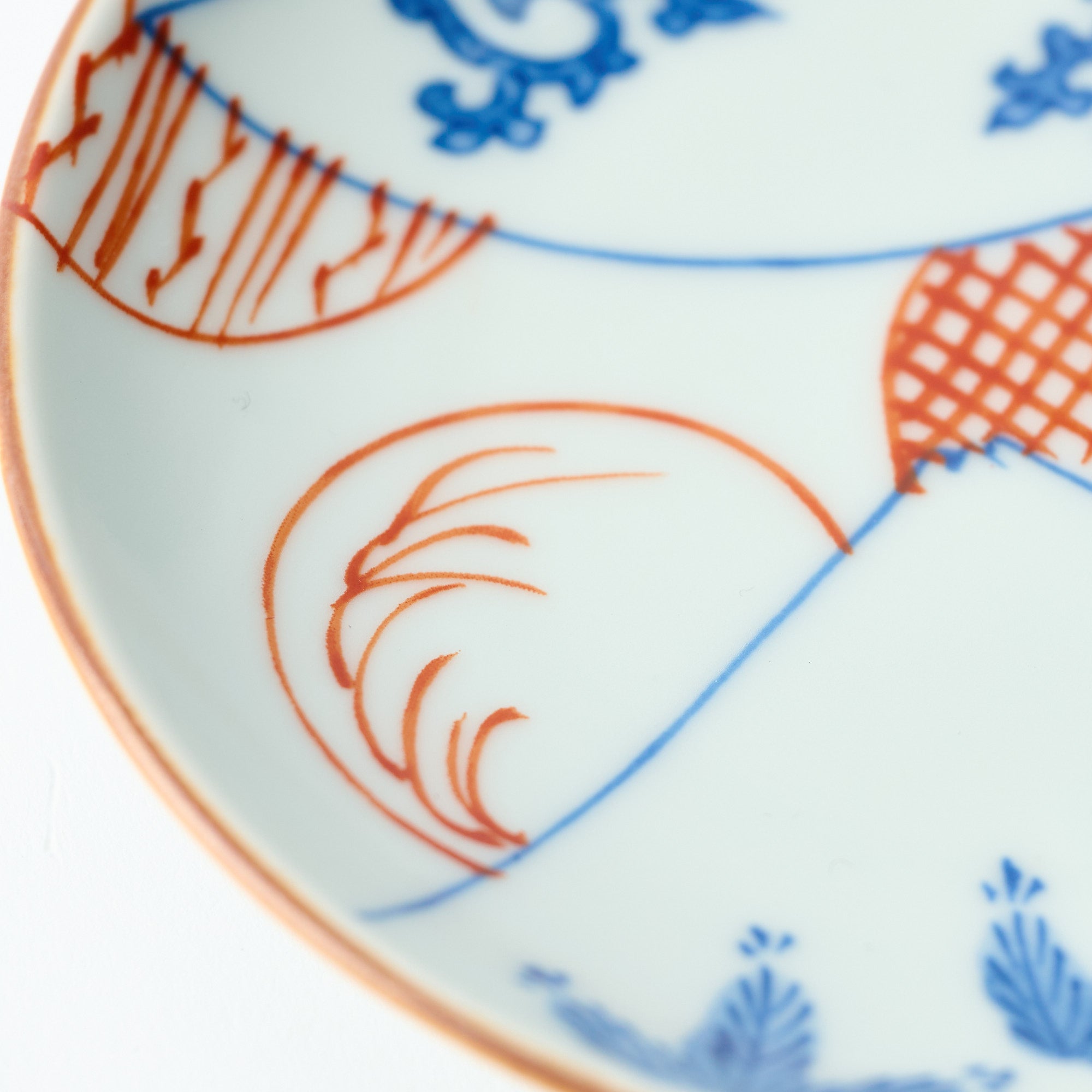 Fan-Shaped Motif with Mt. Fuji Sauce Plate