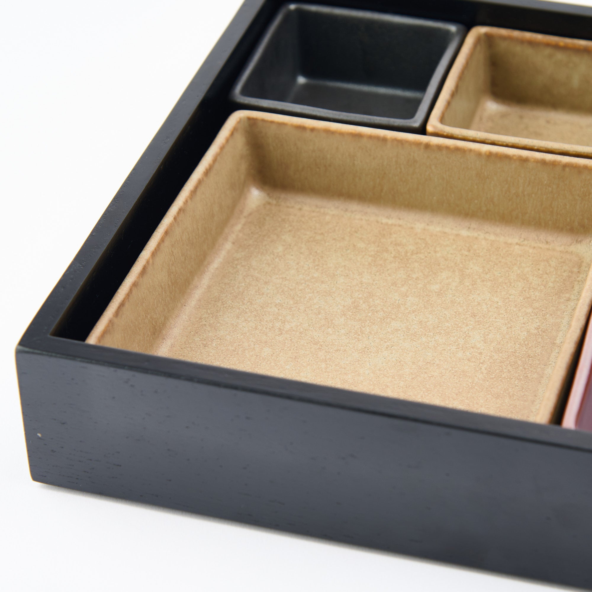 Matte Black Modern Shokado Bento Box LL