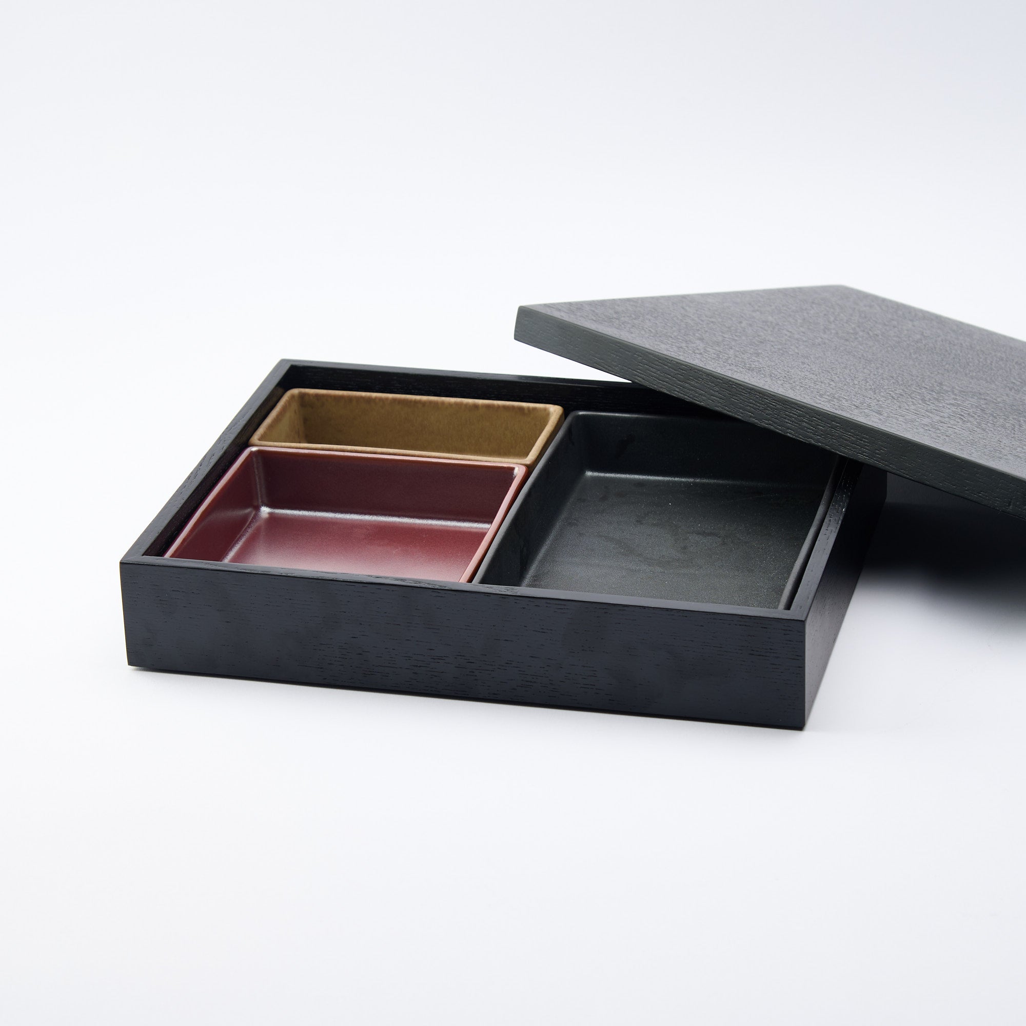 Matte Black Modern Shokado Bento Box L