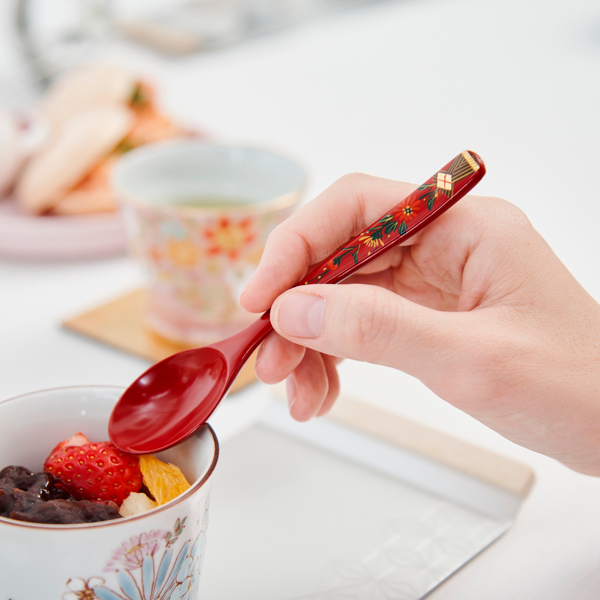 Chrysanthemum Dessert Spoon and Fork Set