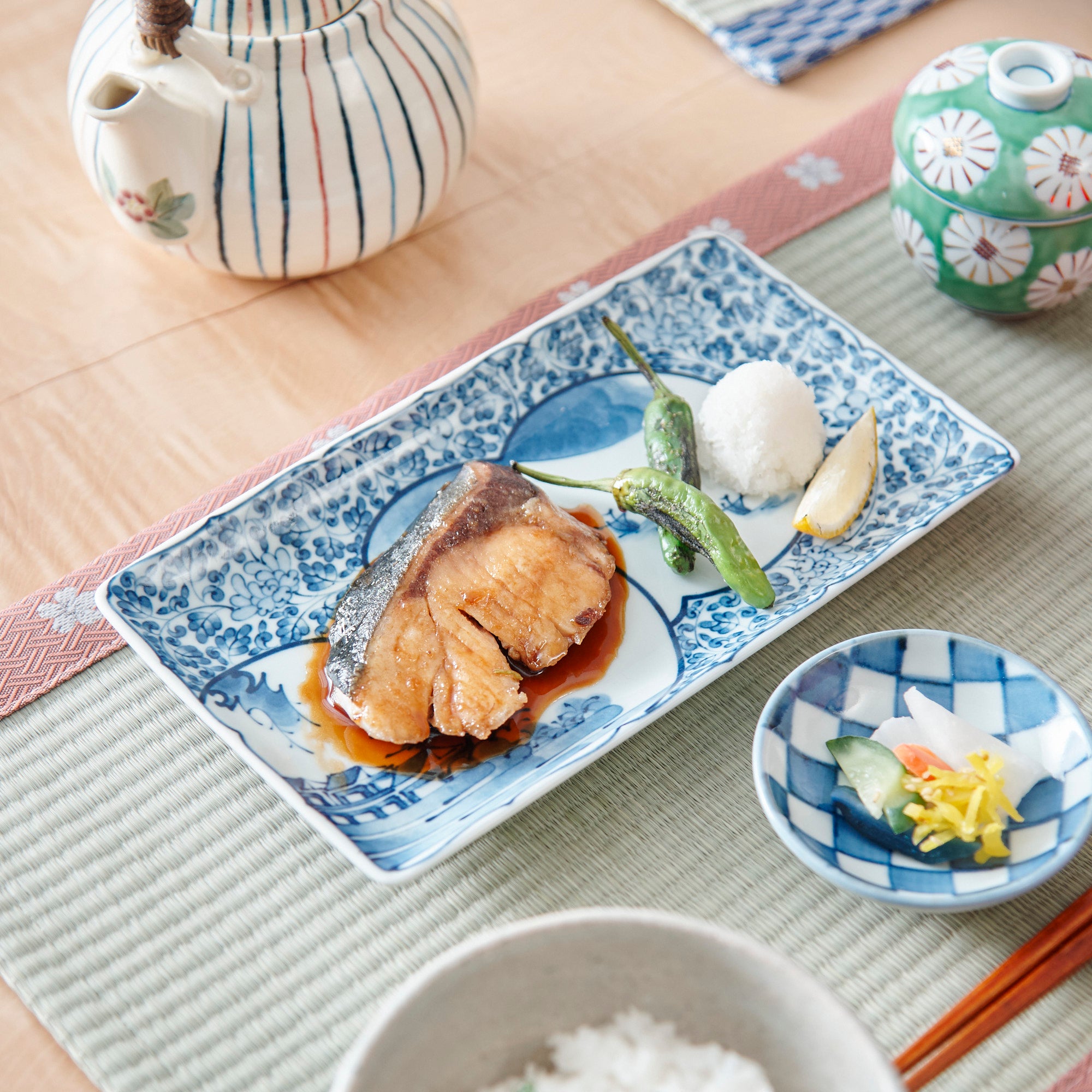 Vibrant Landscape Rectangular Dinner Plate