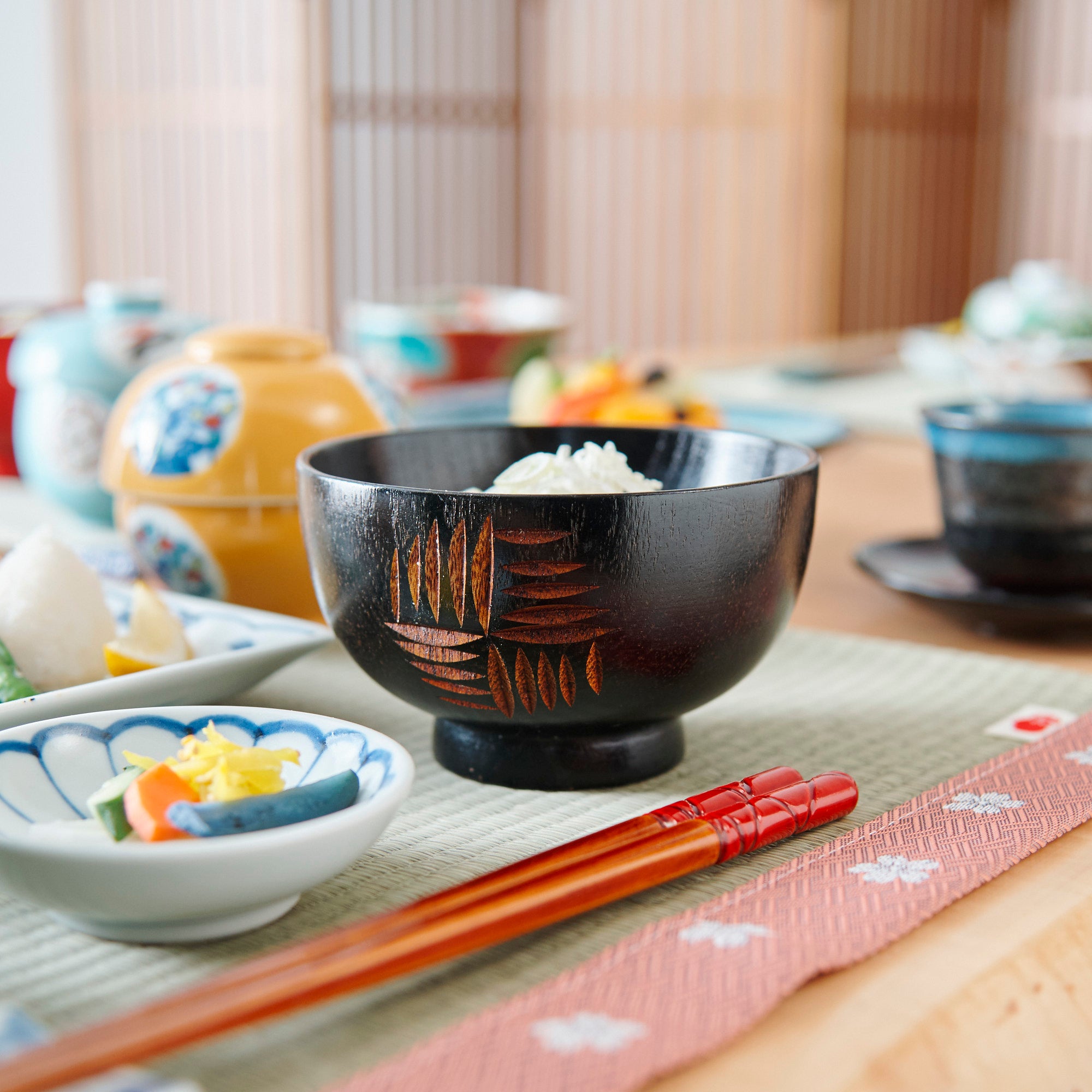 Windmill Yamanaka Lacquerware Miso Soup Bowl