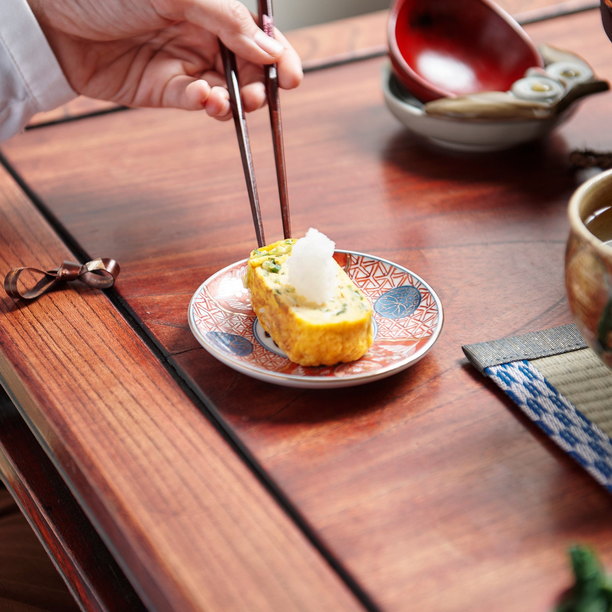 Auspicious Kanji with Mt. Fuji Sauce Plate