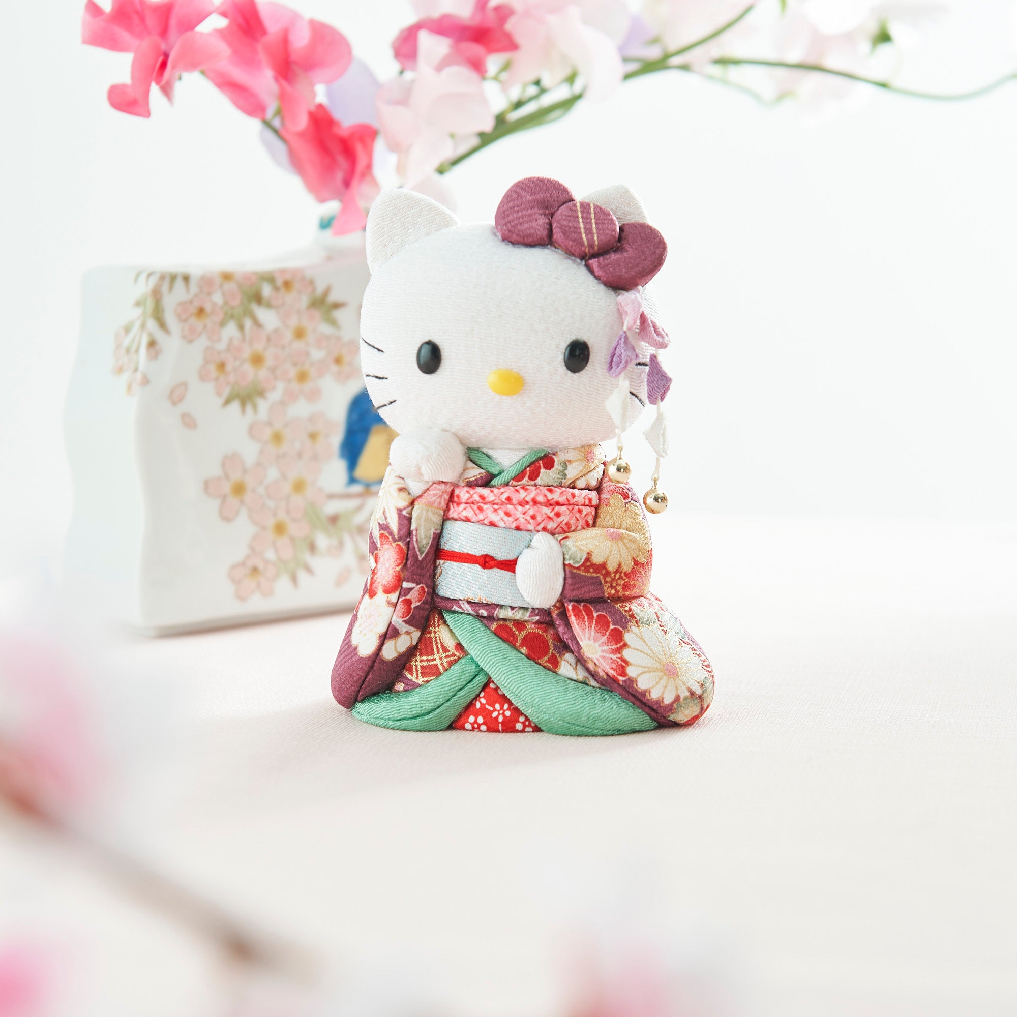 Purple Maiko Styled Hello Kitty Lucky Cat