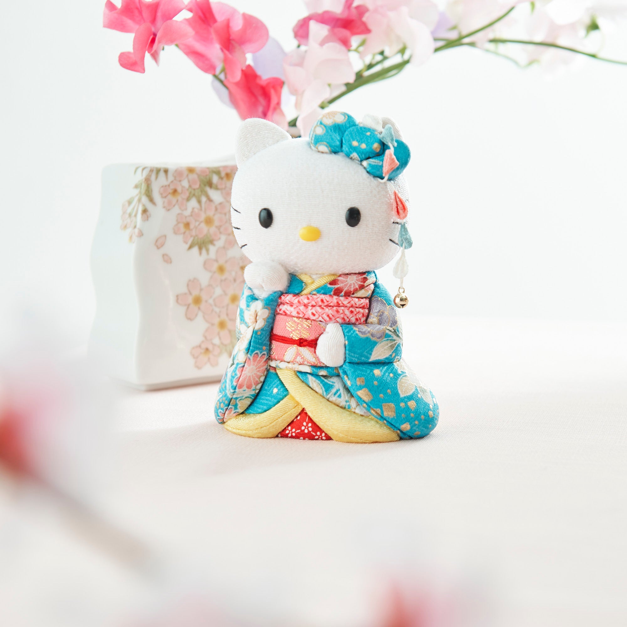 Blue Maiko Styled Hello Kitty Lucky Cat