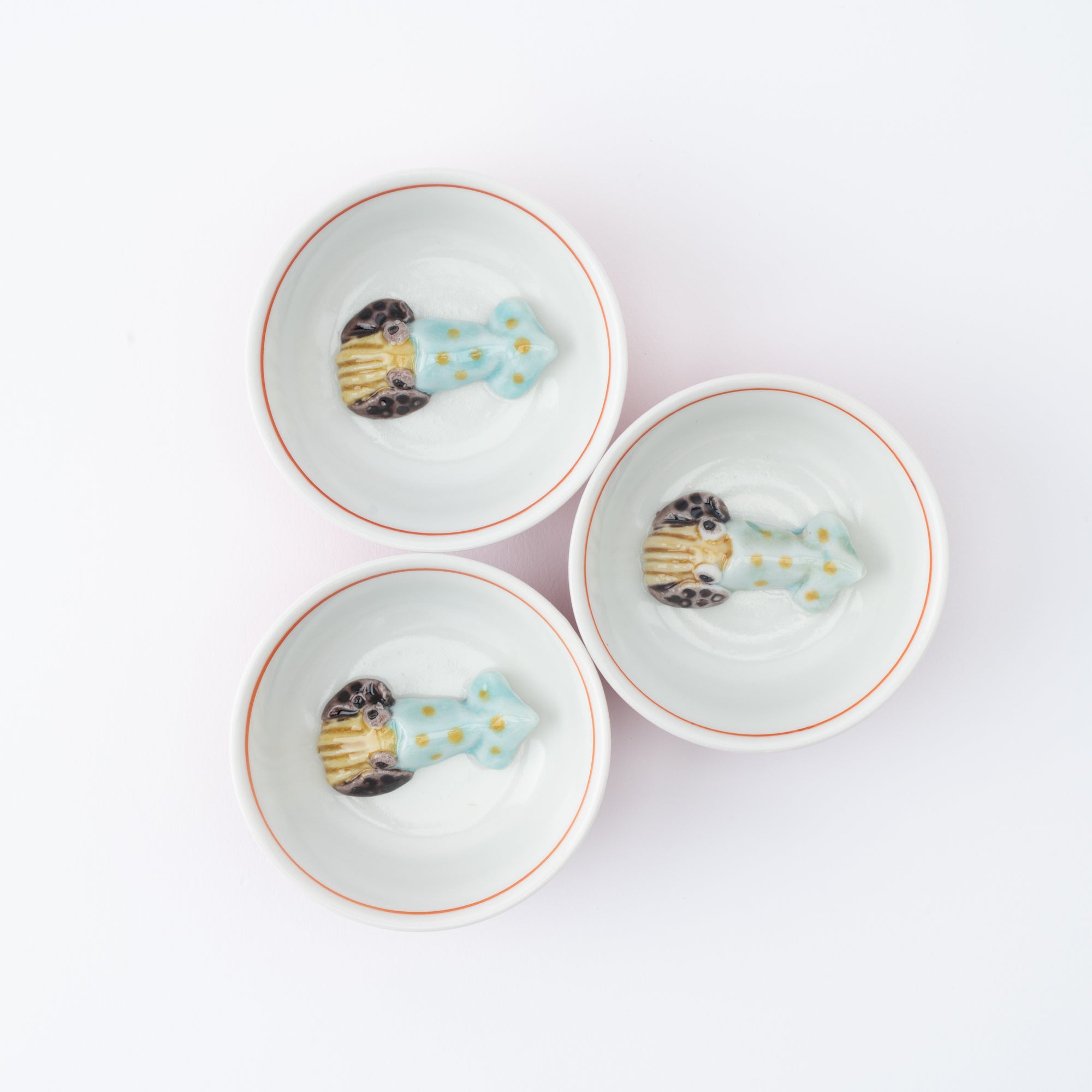 Swimming Sea Creature Sakazuki Flat Sake Cup