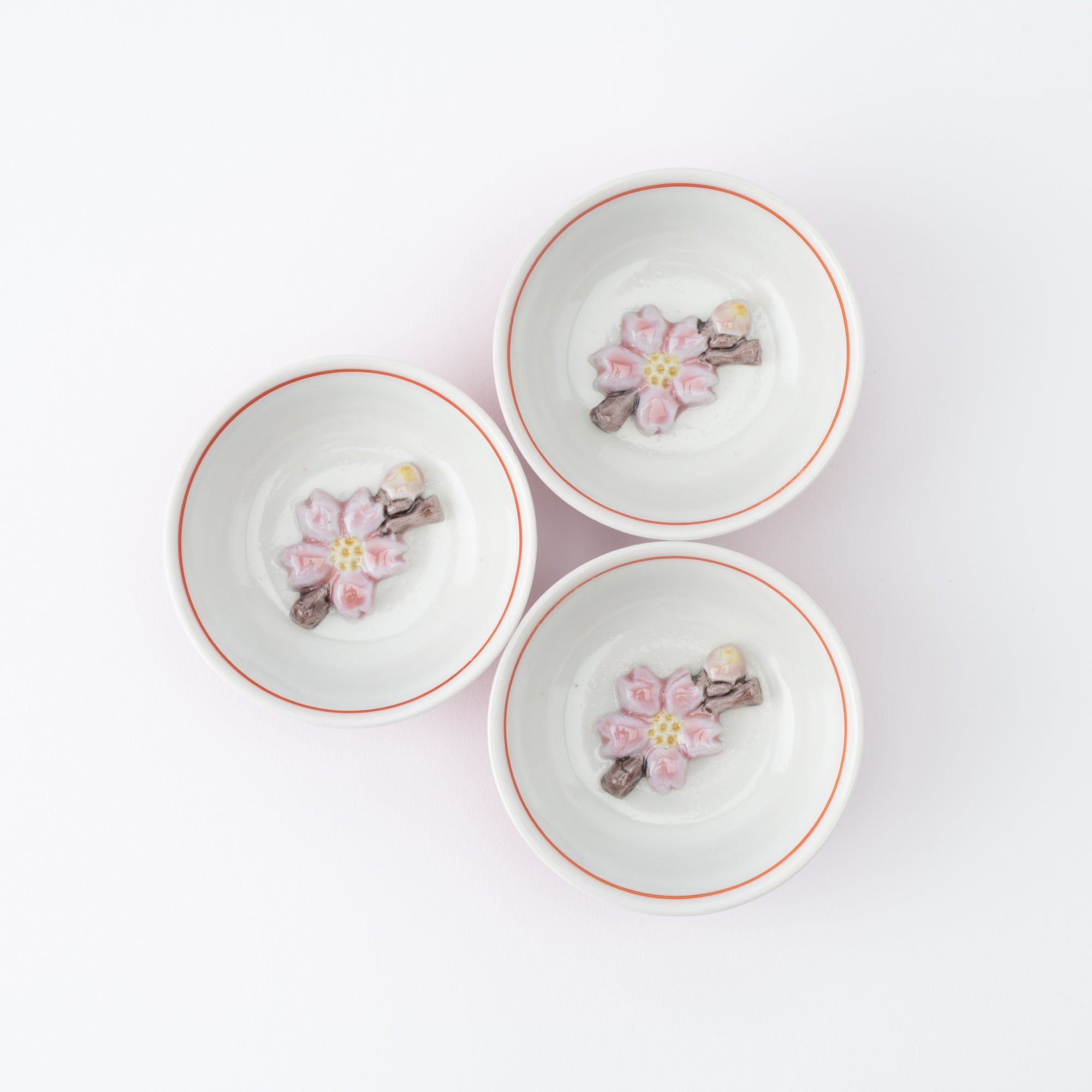 Lucky Cat & Sakura Sakazuki Flat Sake Cup Set