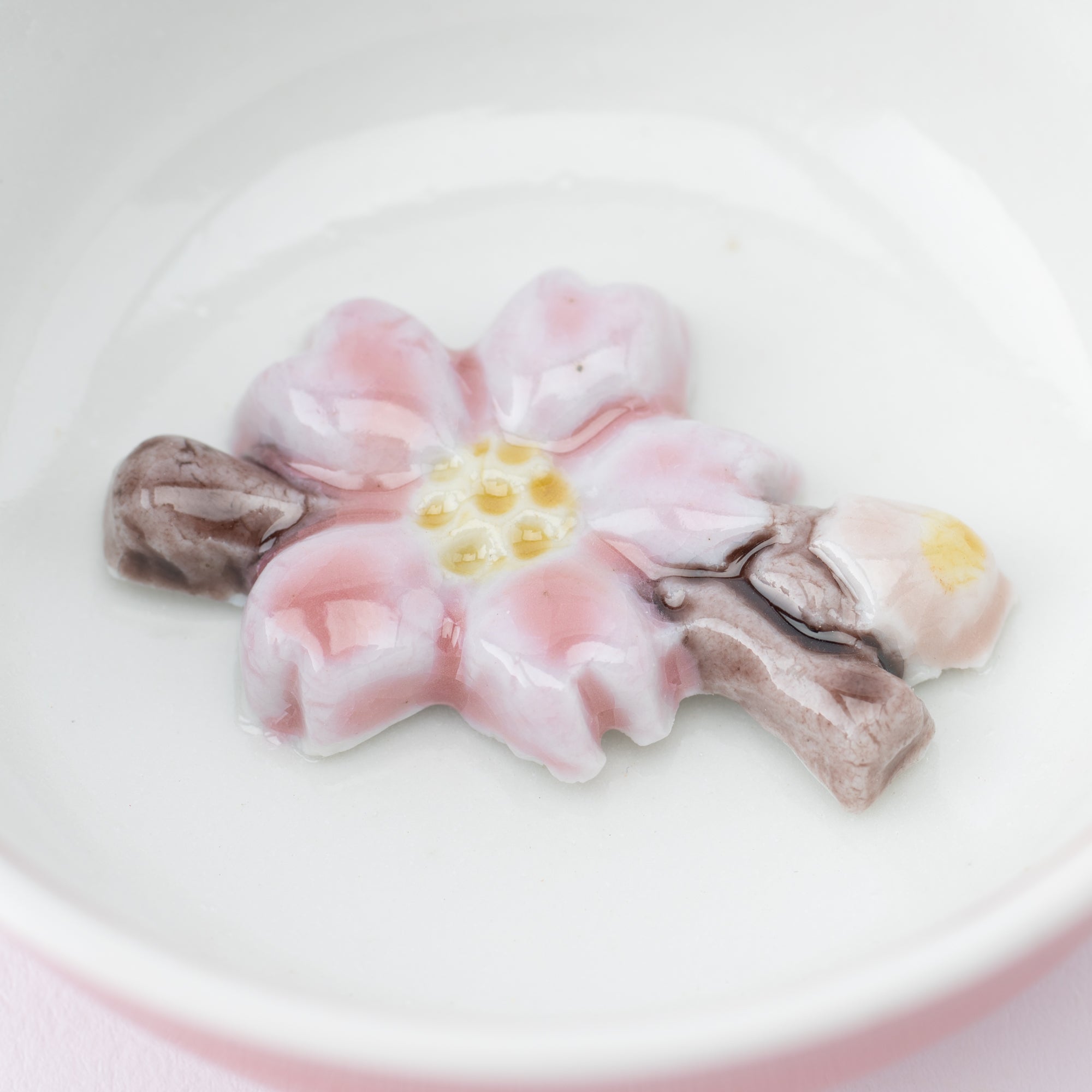 Lucky Cat & Sakura Sakazuki Flat Sake Cup Set