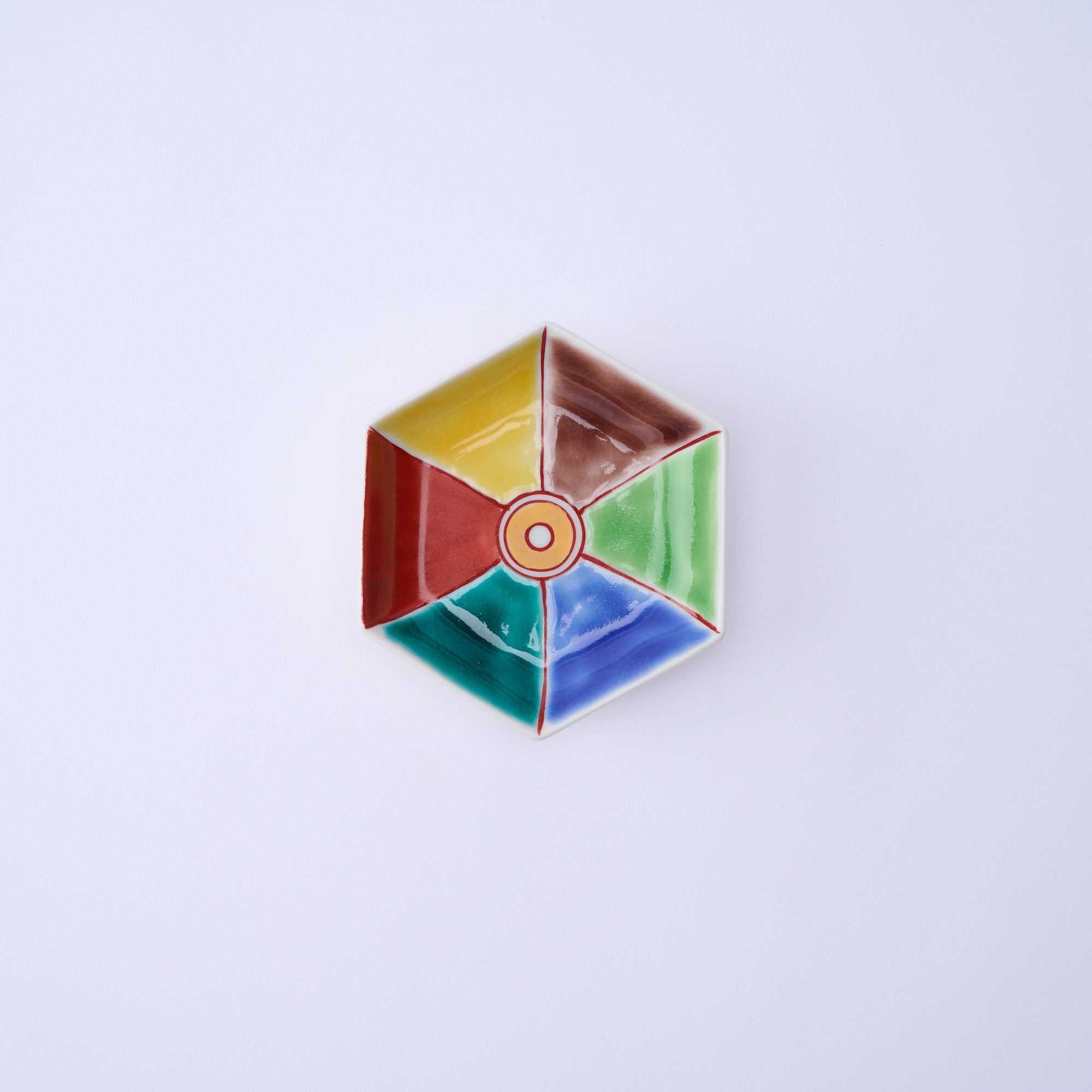 Colorful Hexagonal Sauce Plate