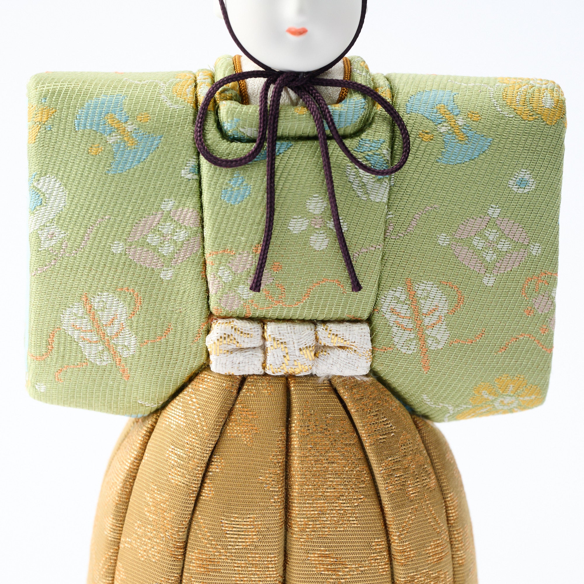 Standing Hina Dolls with Maki-e Plum Blossom Screen